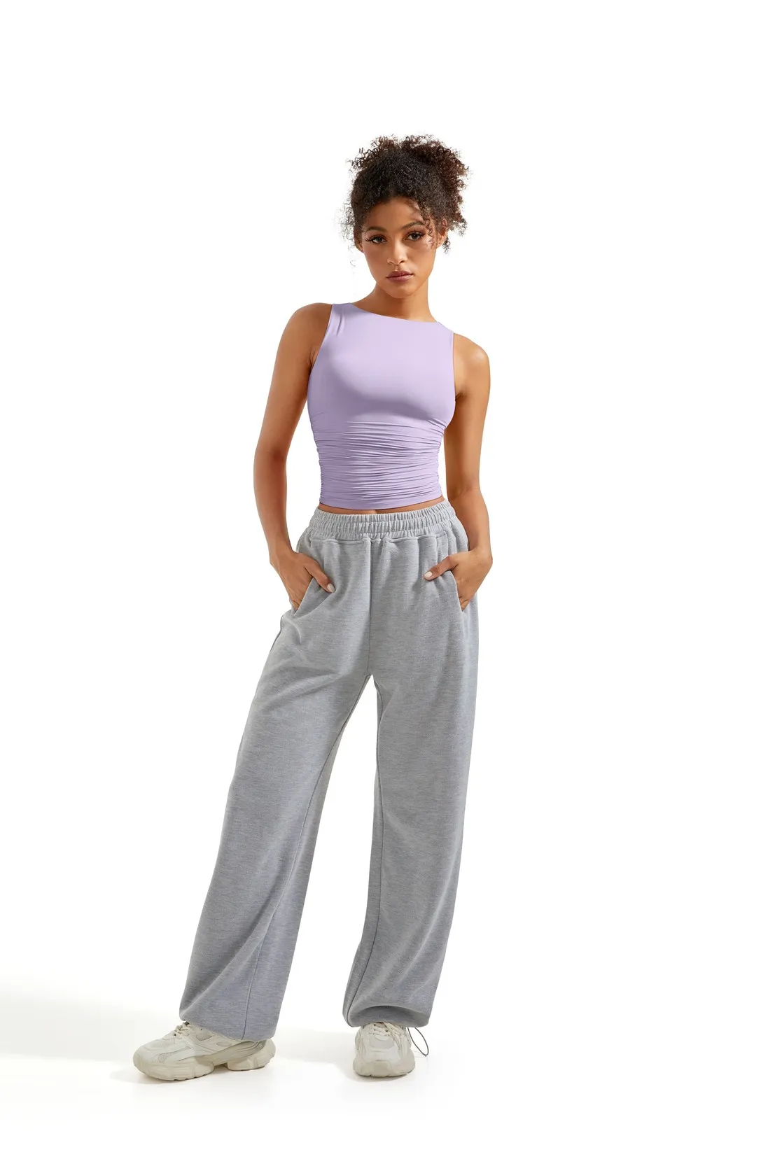 Buttery Soft Side Ruched Tank Top - Image 59