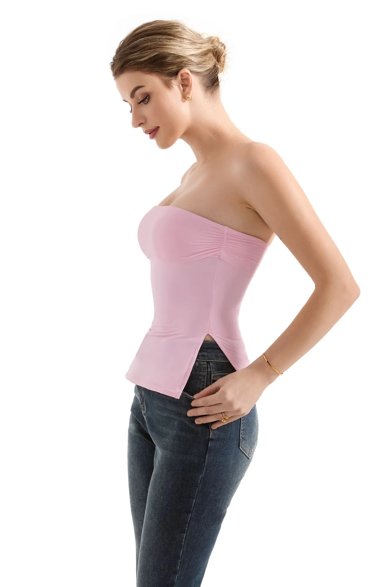 Buttery Soft Side Split Tube Top - Image 3