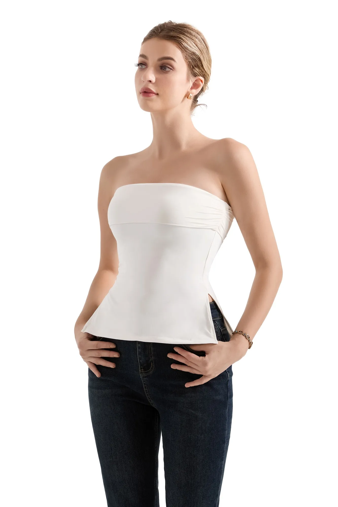 Buttery Soft Side Split Tube Top - Image 32