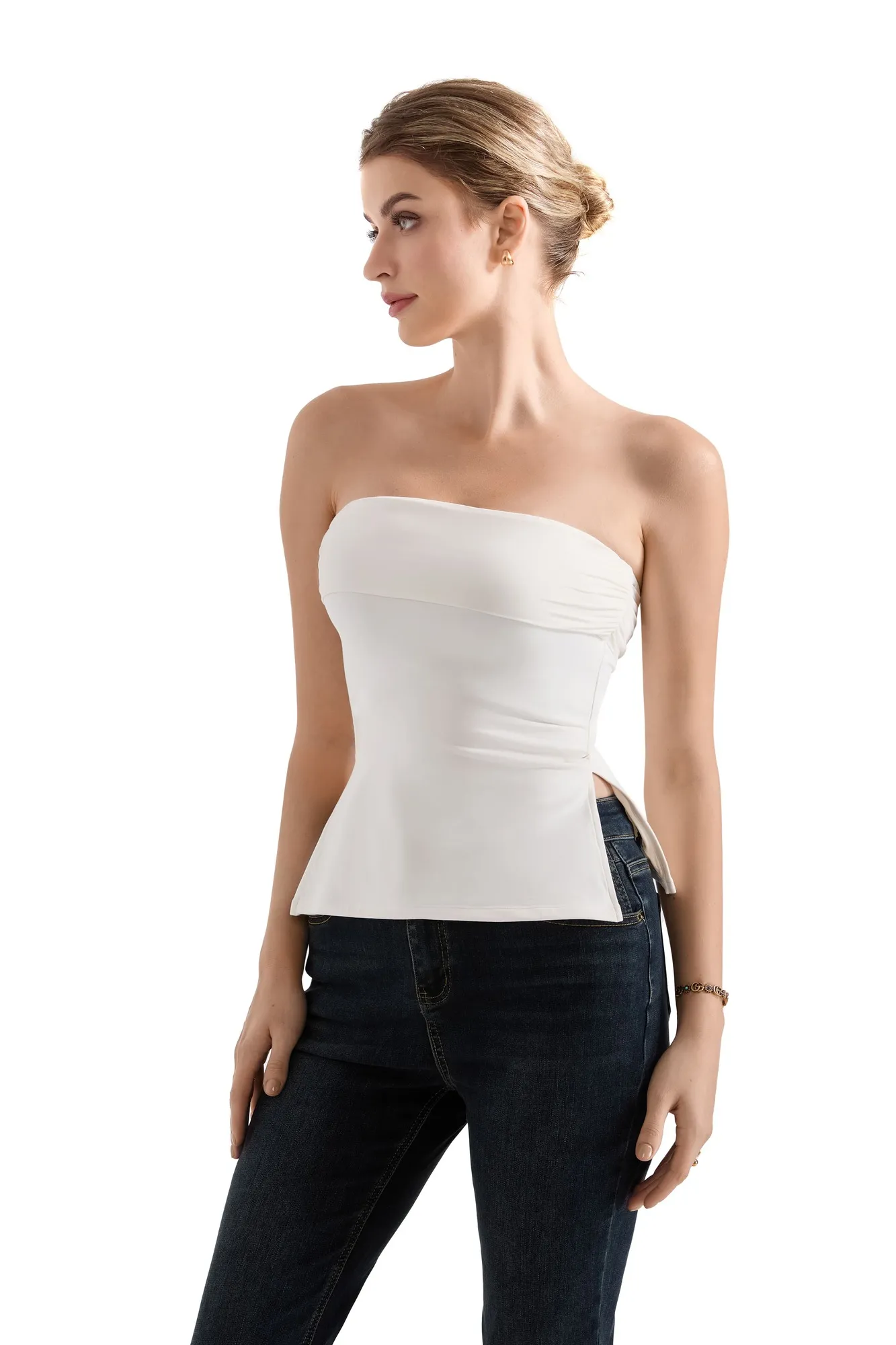 Buttery Soft Side Split Tube Top - Image 33