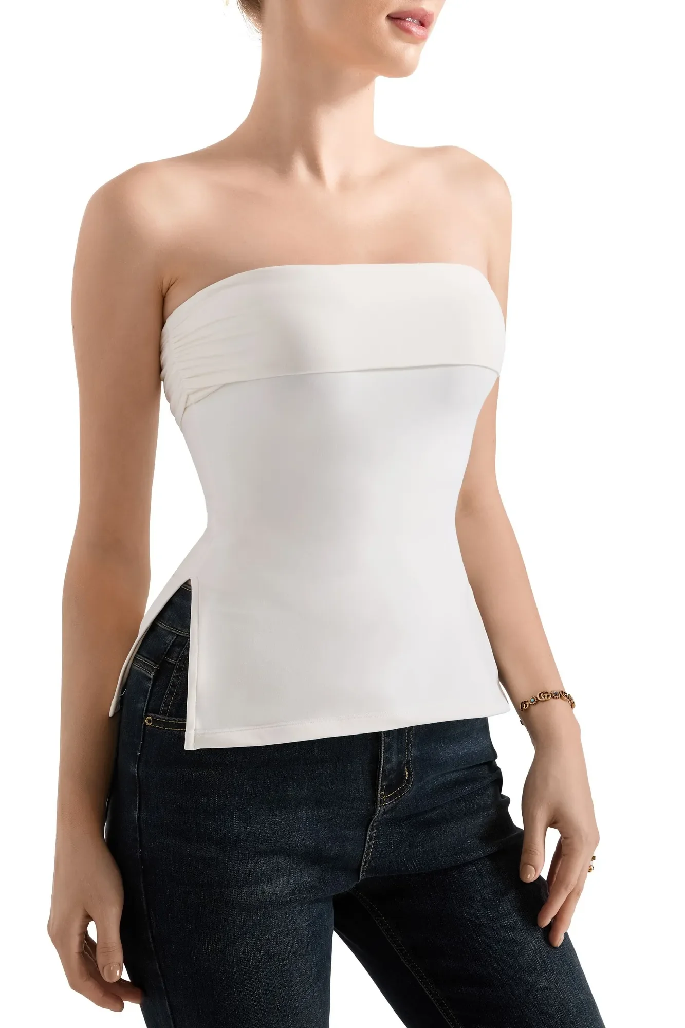 Buttery Soft Side Split Tube Top - Image 34