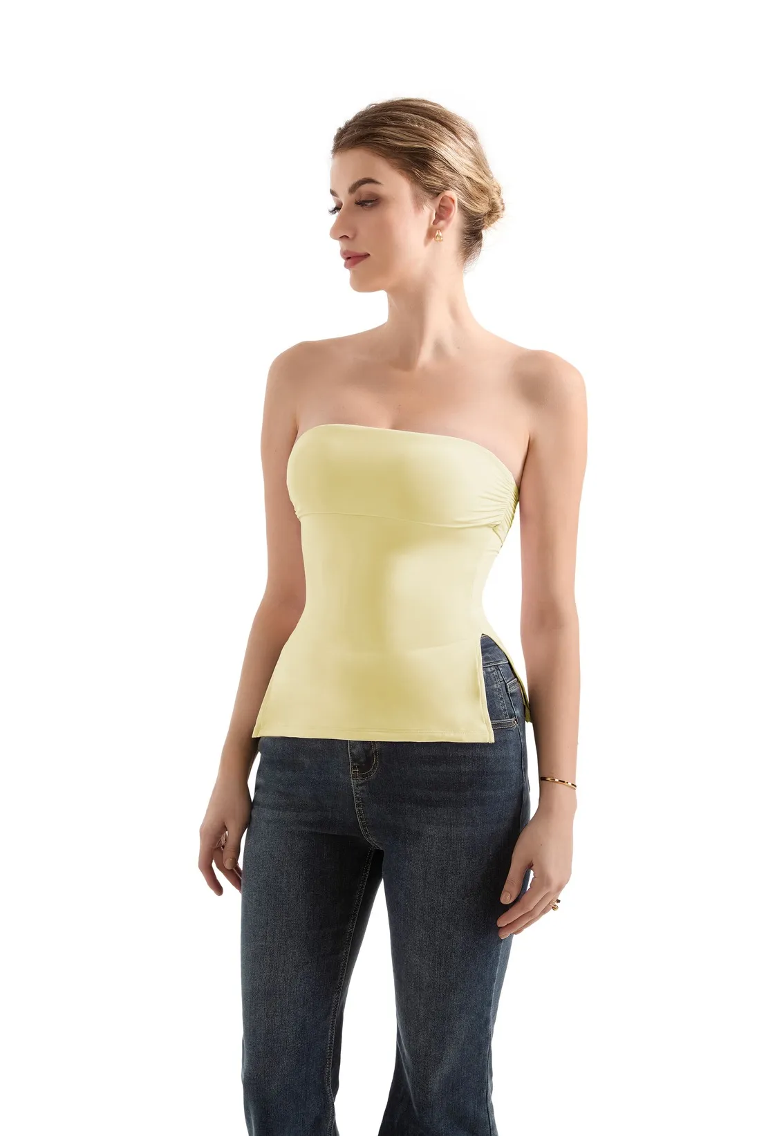 Buttery Soft Side Split Tube Top - Image 83