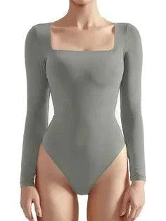 Flash Sales - Buttery Soft Square Neck Bodysuit - Long Sleeve - Image 50