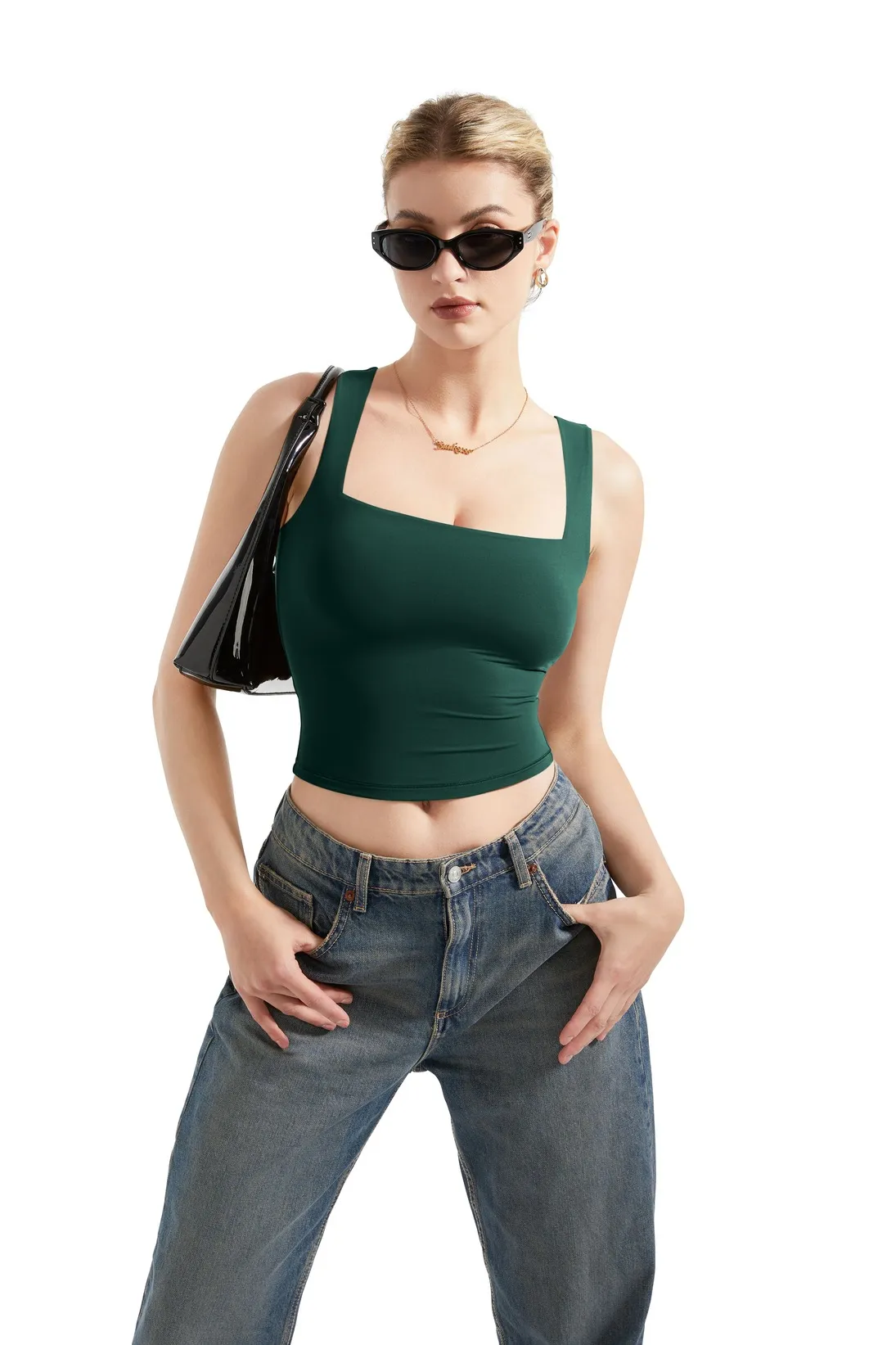 Buttery Soft Square Neck Tank Top - Image 58