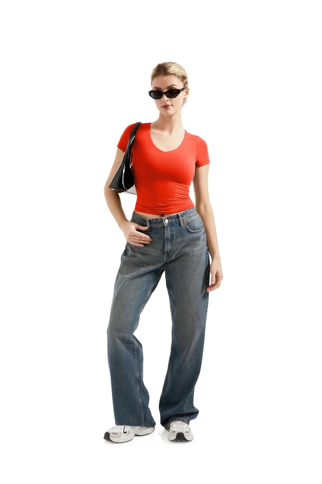 Buttery Soft V Neck Shirt - Short Sleeve - Image 34