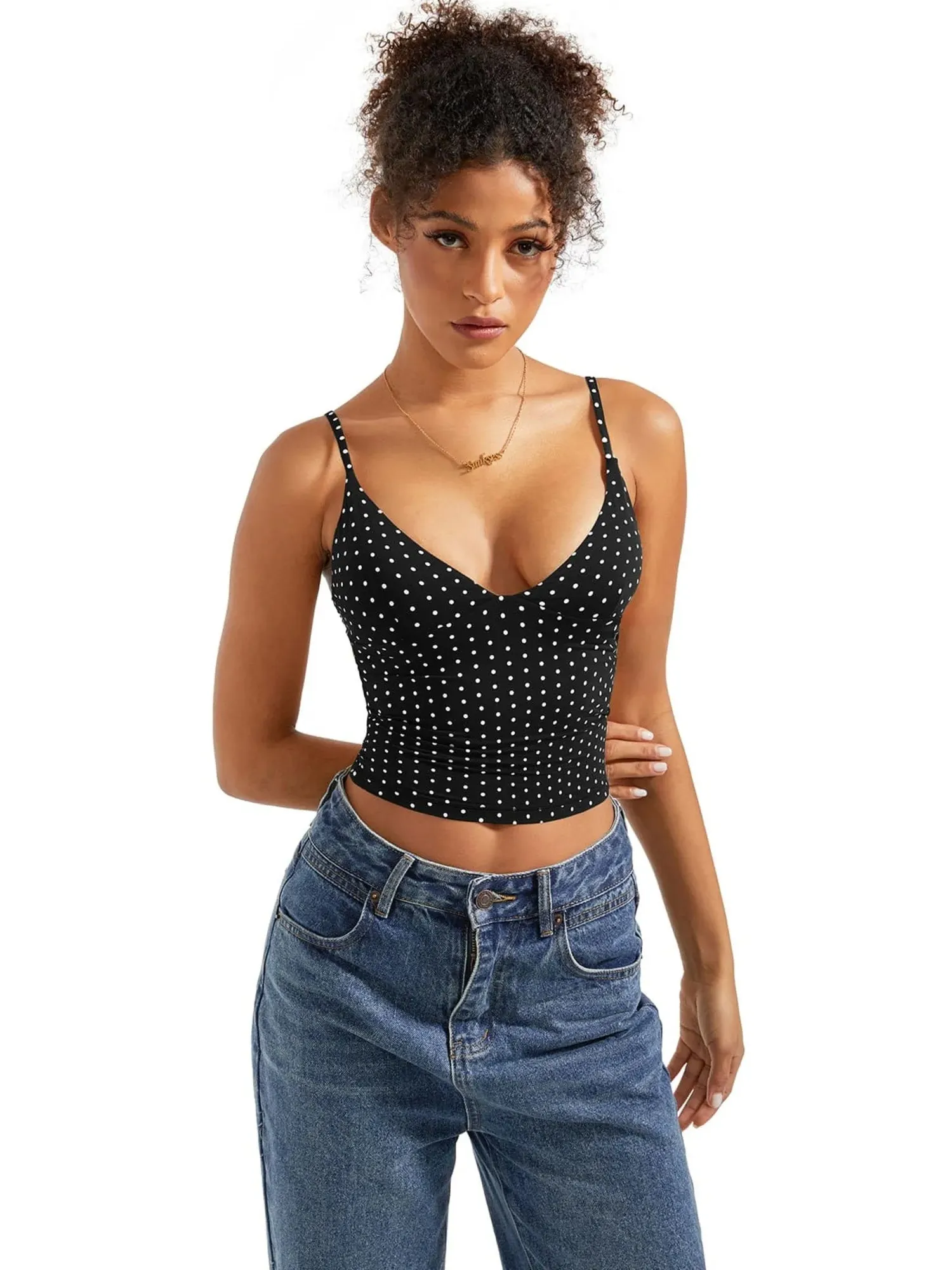 Buttery Soft Cami V Neck Tank Top - Image 105