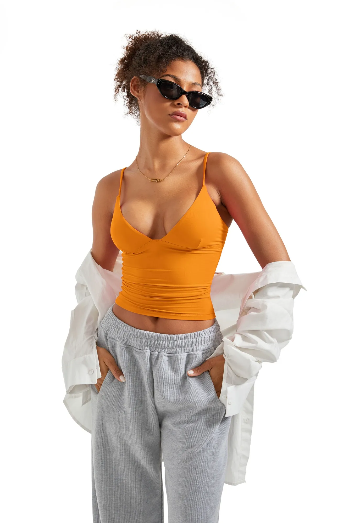Buttery Soft Cami V Neck Tank Top - Image 120