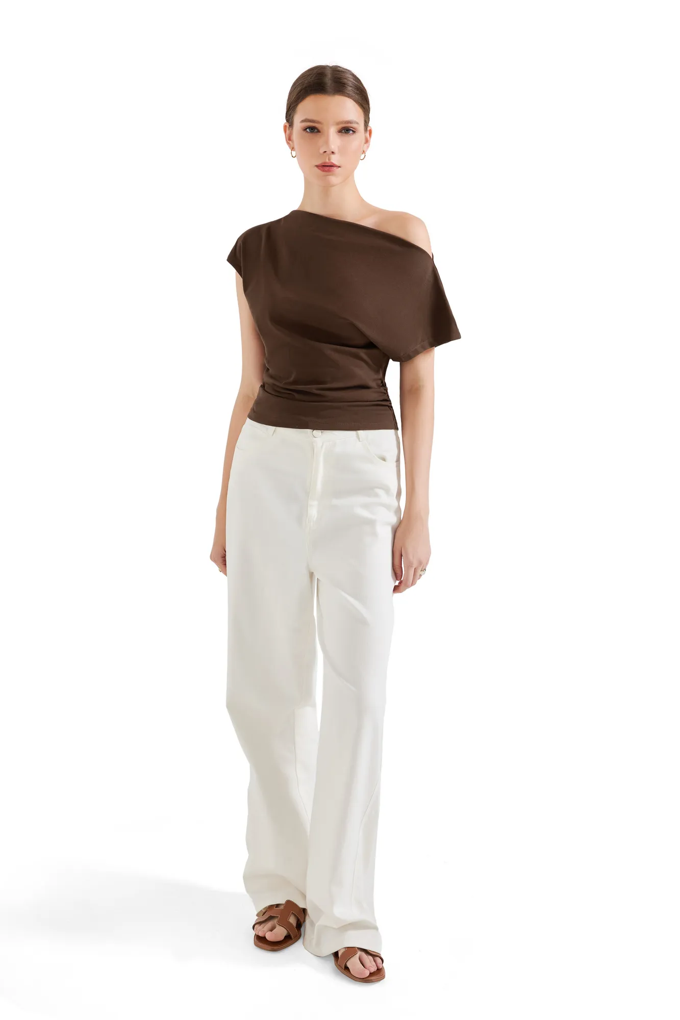 Cotton Multi-Way Off Shoulder Shirt - Image 14