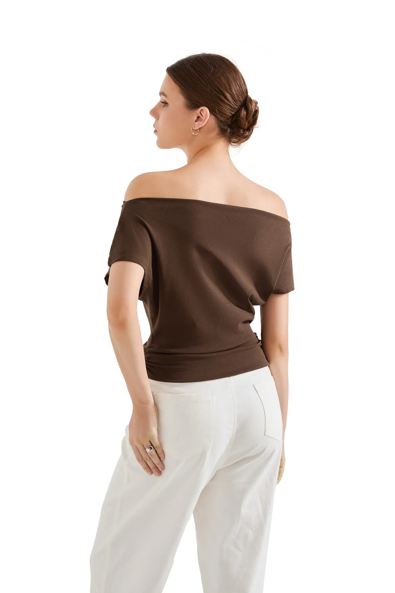 Cotton Multi-Way Off Shoulder Shirt - Image 15