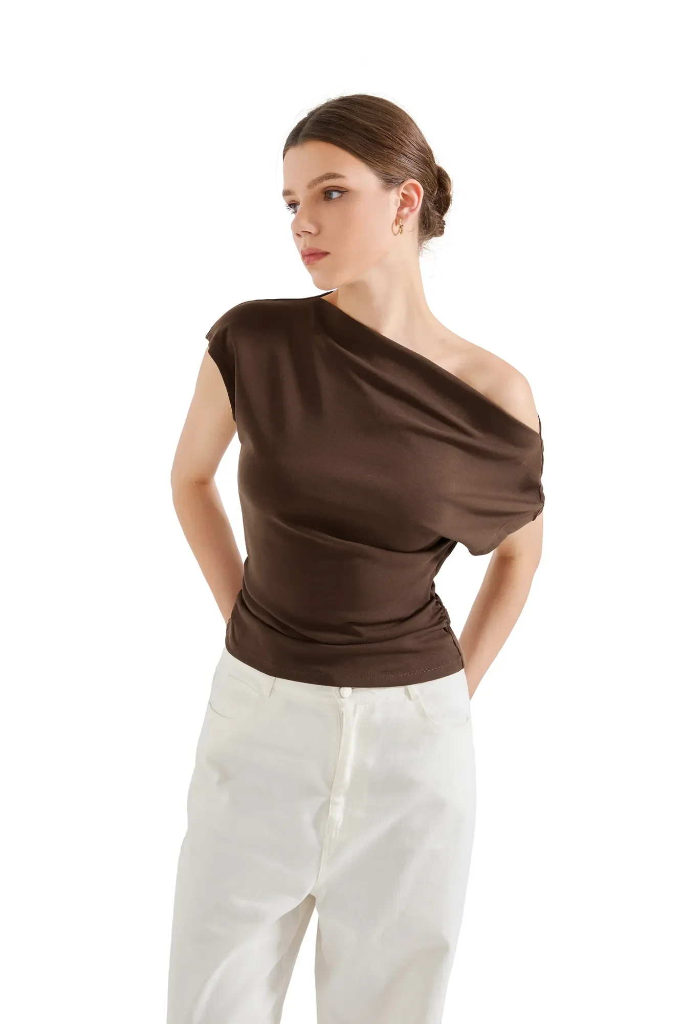 Cotton Multi-Way Off Shoulder Shirt - Image 16