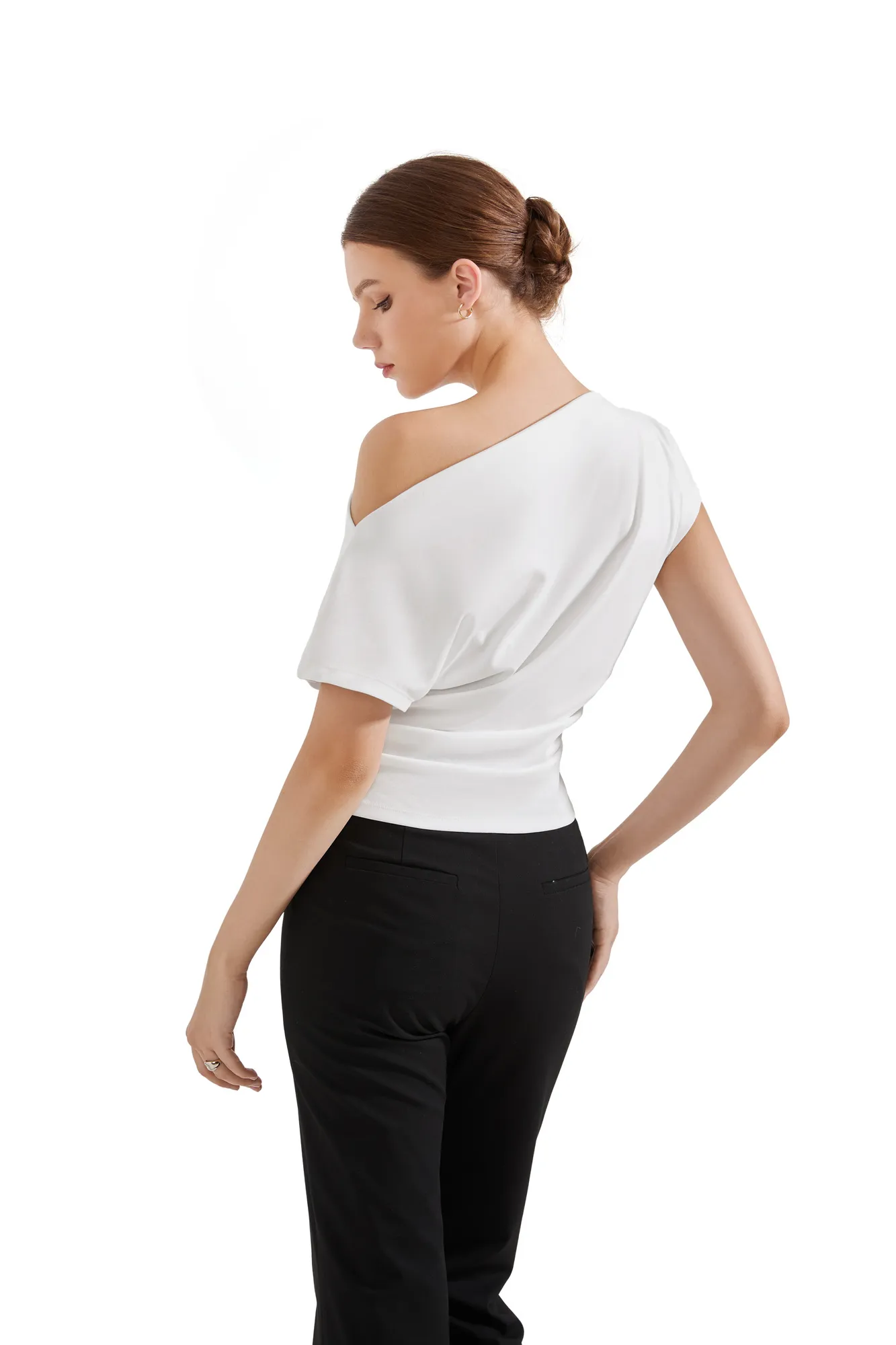 Cotton Multi-Way Off Shoulder Shirt - Image 26