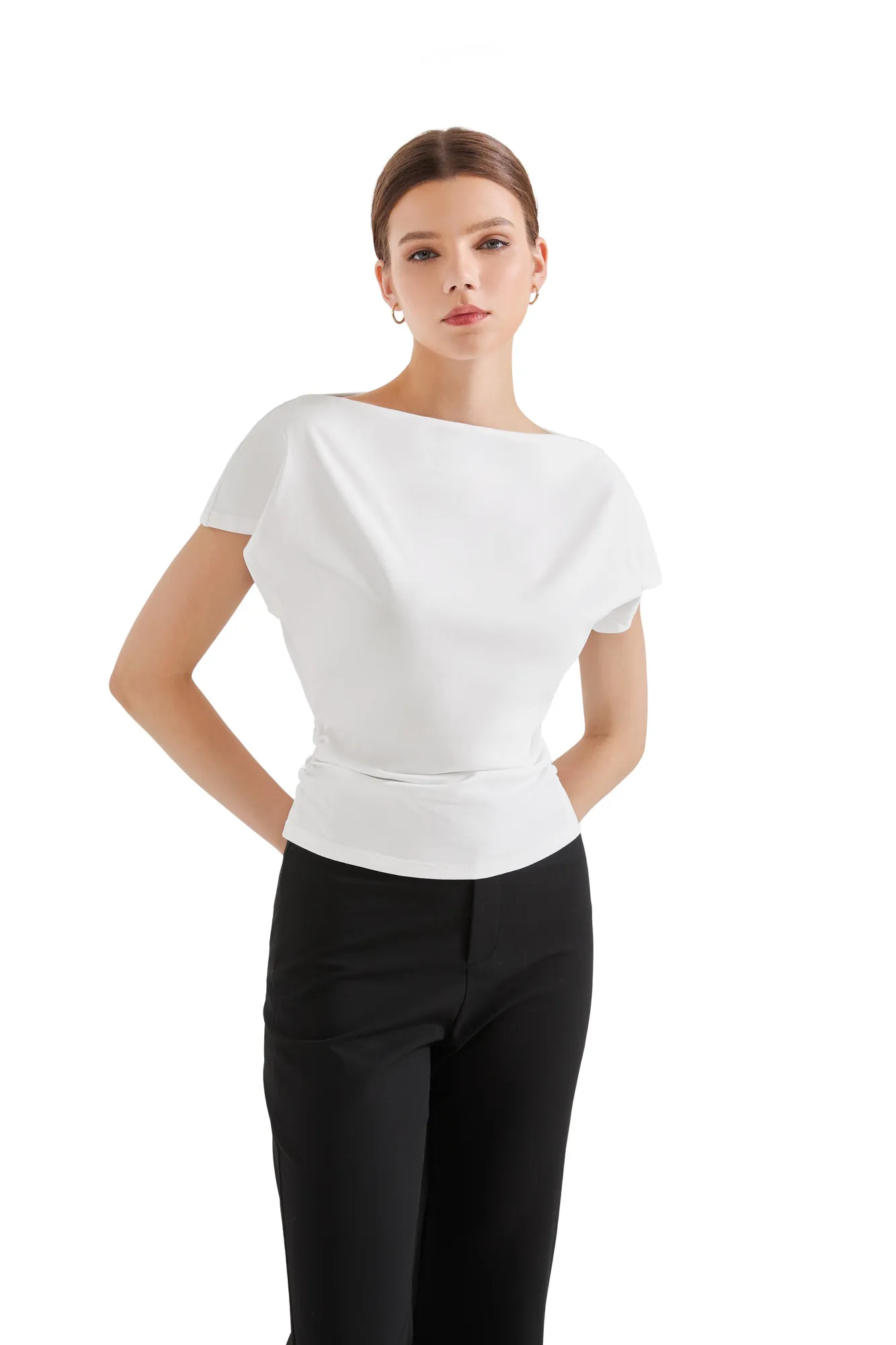 Cotton Multi-Way Off Shoulder Shirt - Image 29