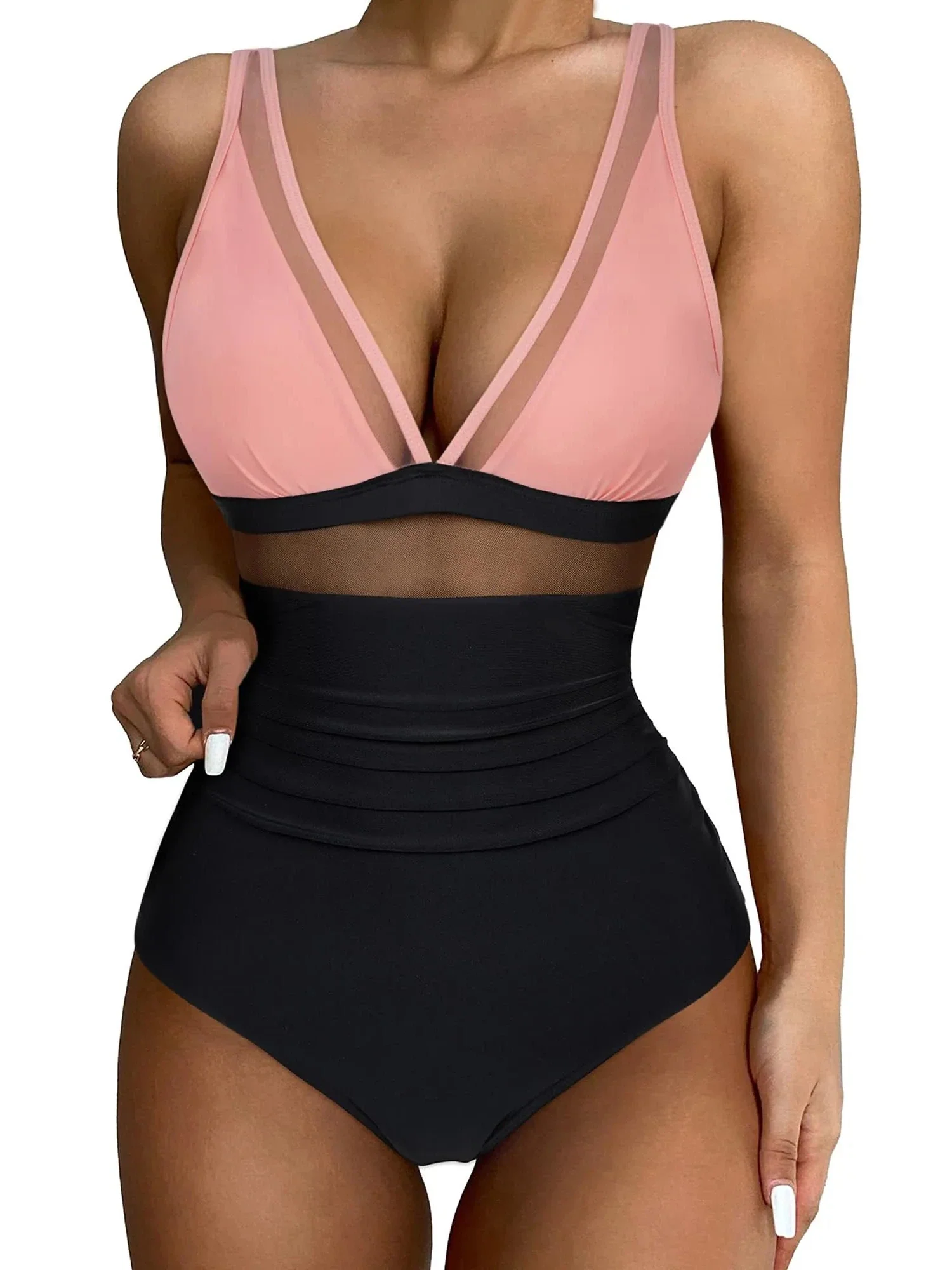 Mesh Push Up Bathing Suit - Image 50
