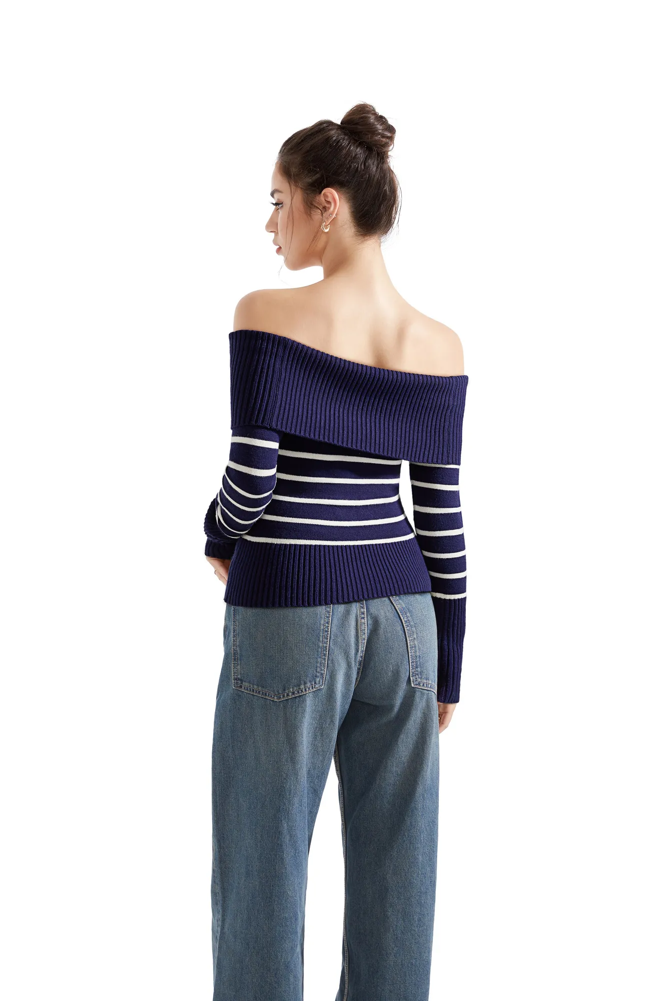 Ribbed Off Shoulder Shirt - Long Sleeve - Image 28