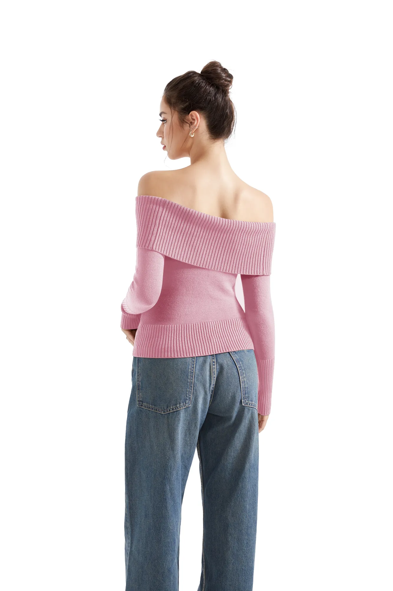 Ribbed Off Shoulder Shirt - Long Sleeve - Image 46
