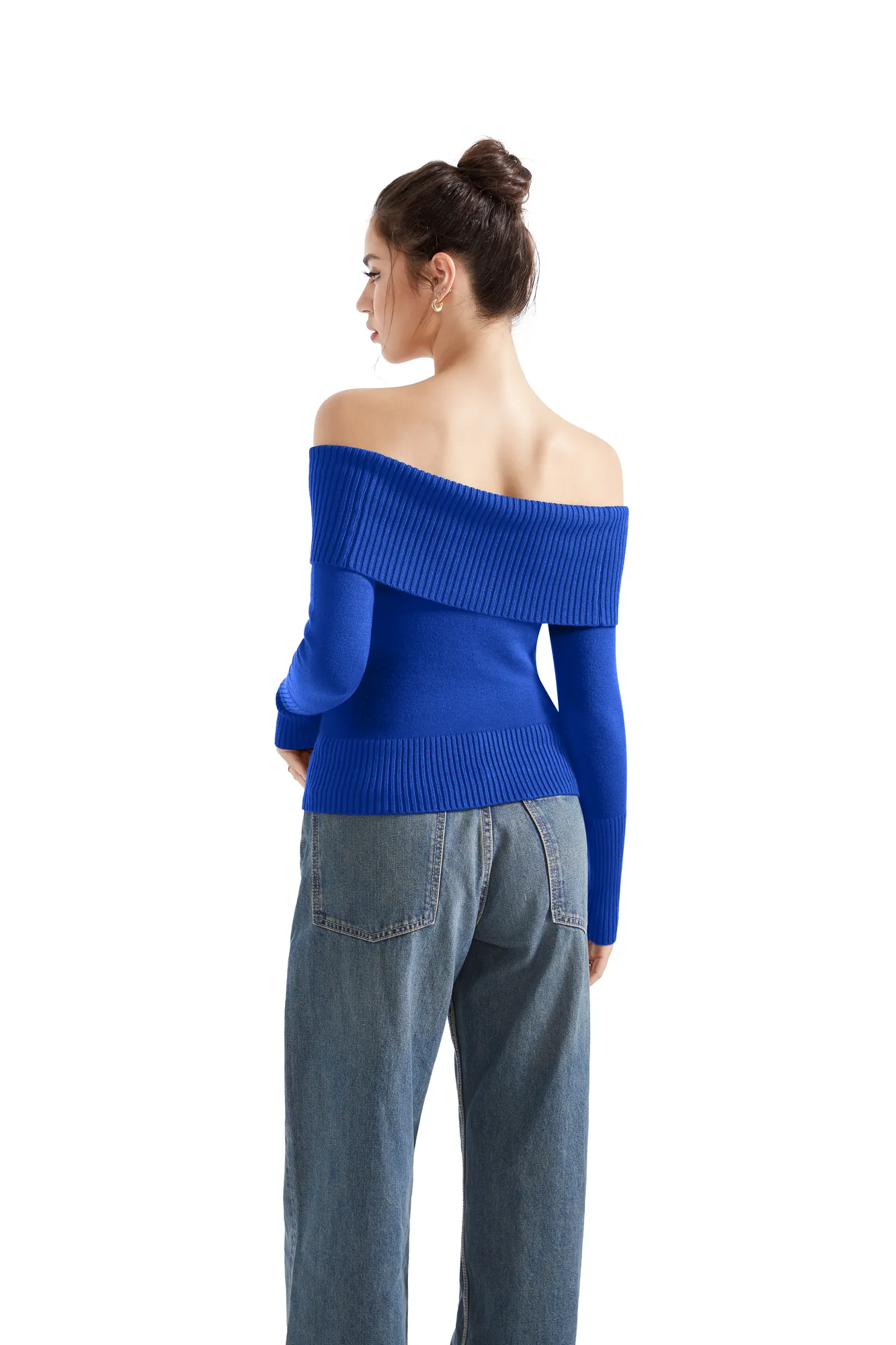 Ribbed Off Shoulder Shirt - Long Sleeve - Image 52
