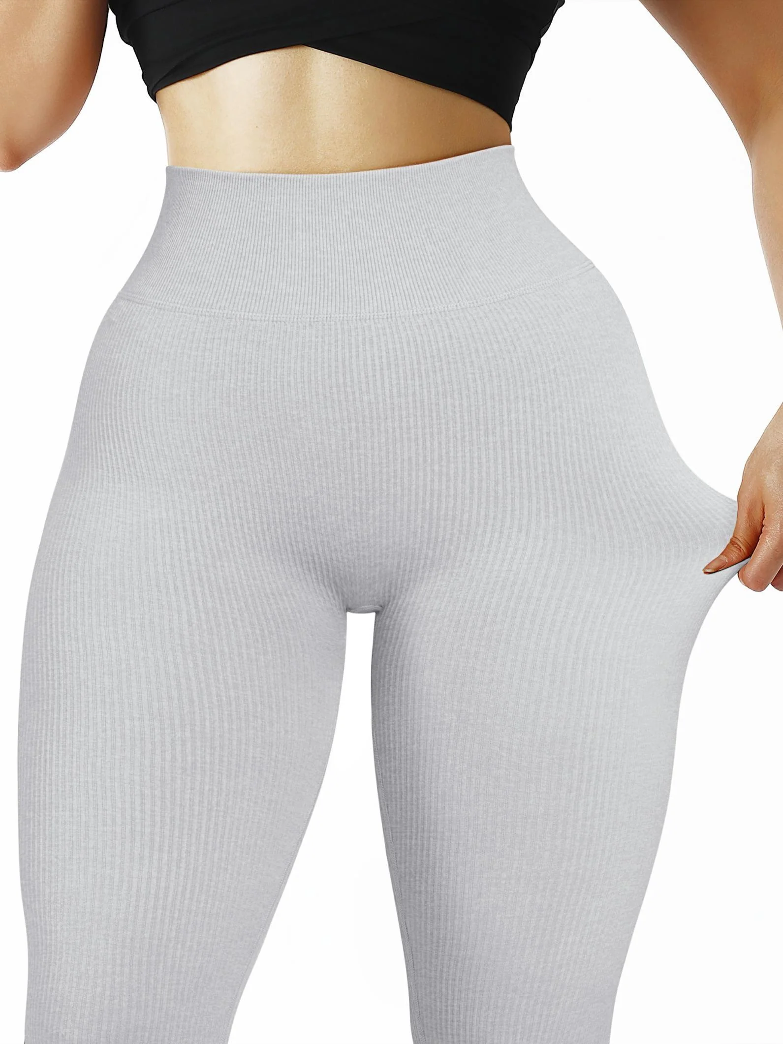 Ribbed Printed Seamless Leggings - Image 13