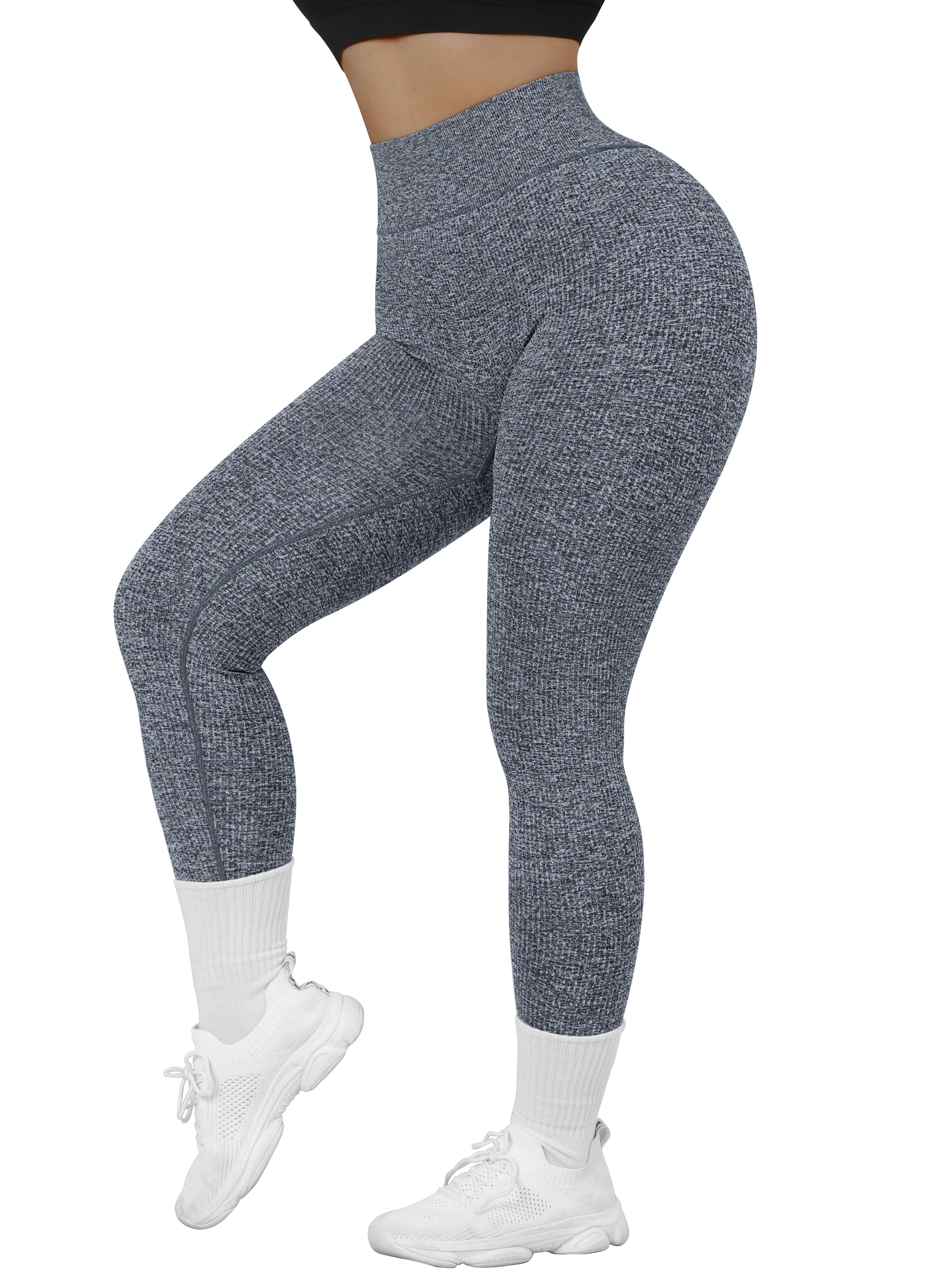 Ribbed Printed Seamless Leggings - Image 17