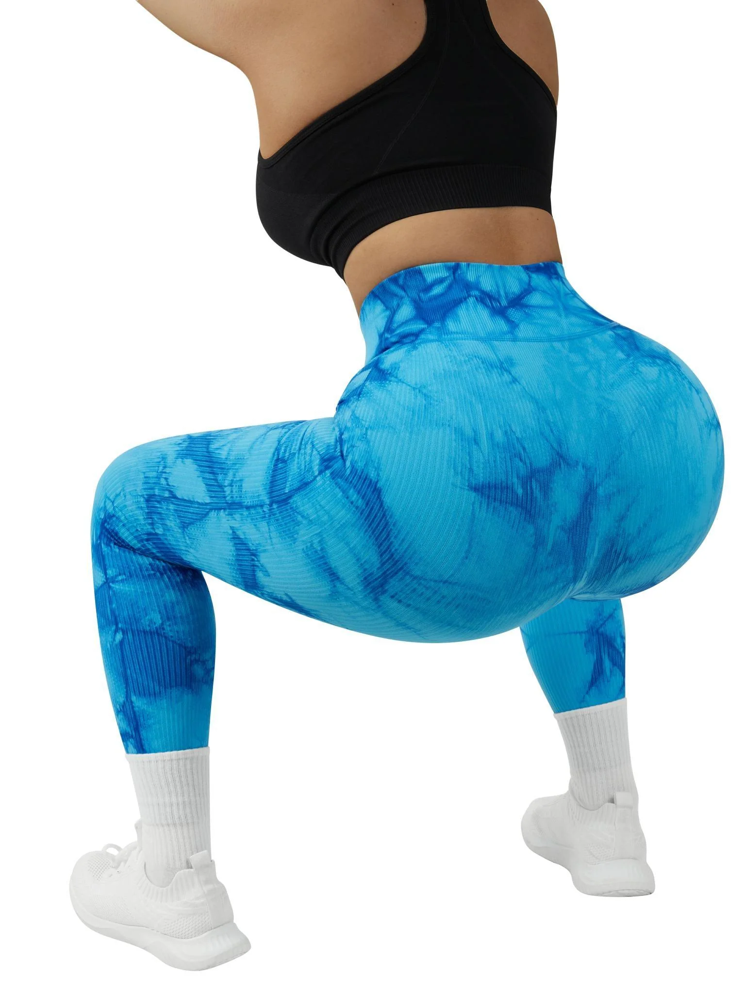 Ribbed Printed Seamless Leggings - Image 35