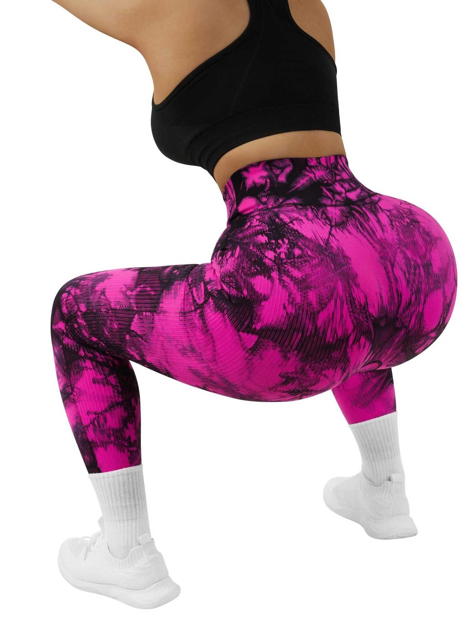 Ribbed Printed Seamless Leggings - Image 40