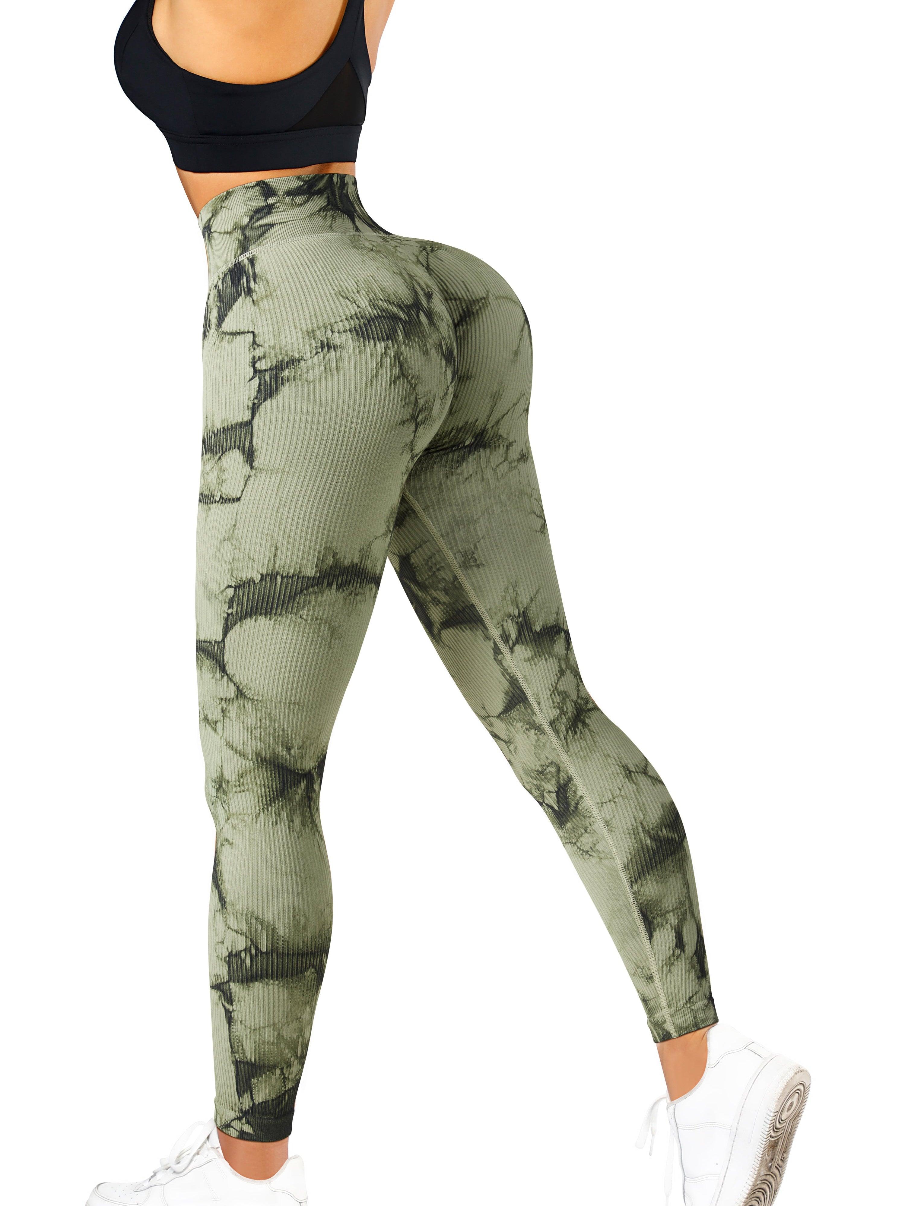 Ribbed Printed Seamless Leggings - Image 5