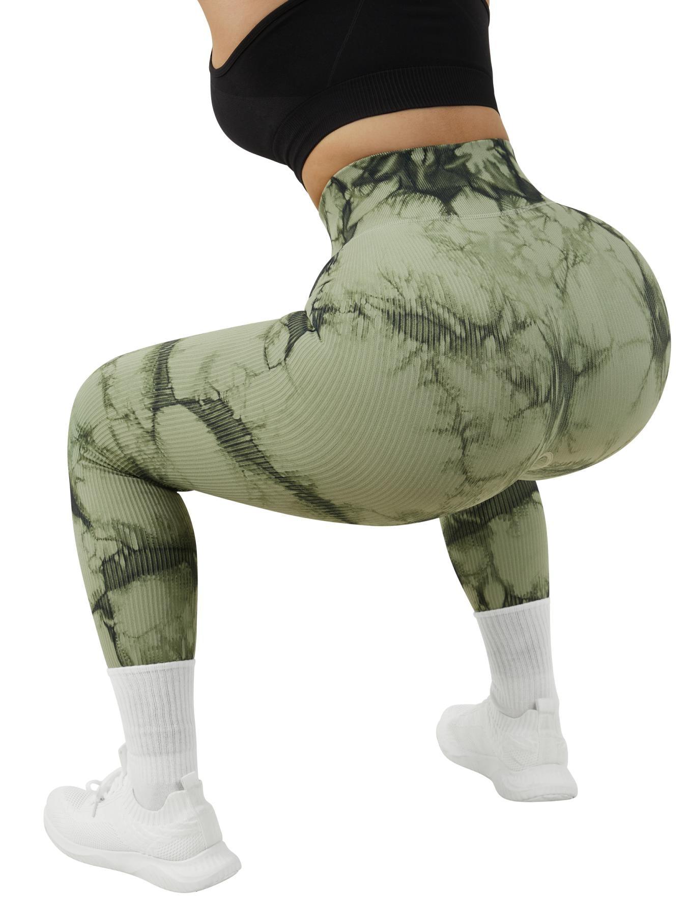 Ribbed Printed Seamless Leggings - Image 6