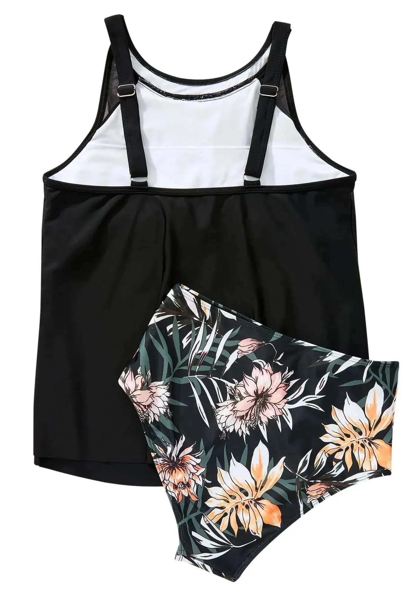 Ruffle Cover Tankini Swimsuit - Image 100