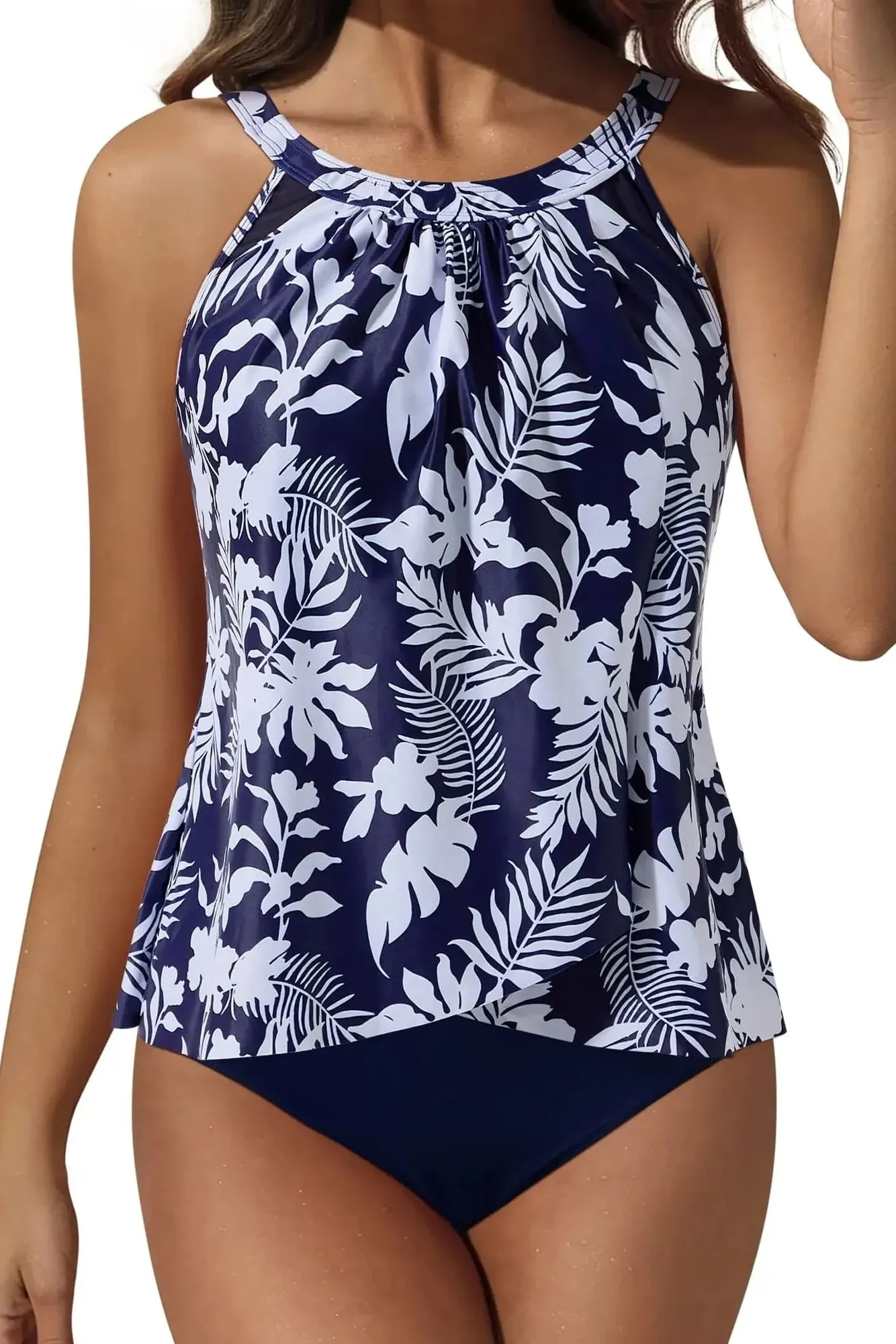 Ruffle Cover Tankini Swimsuit - Image 36