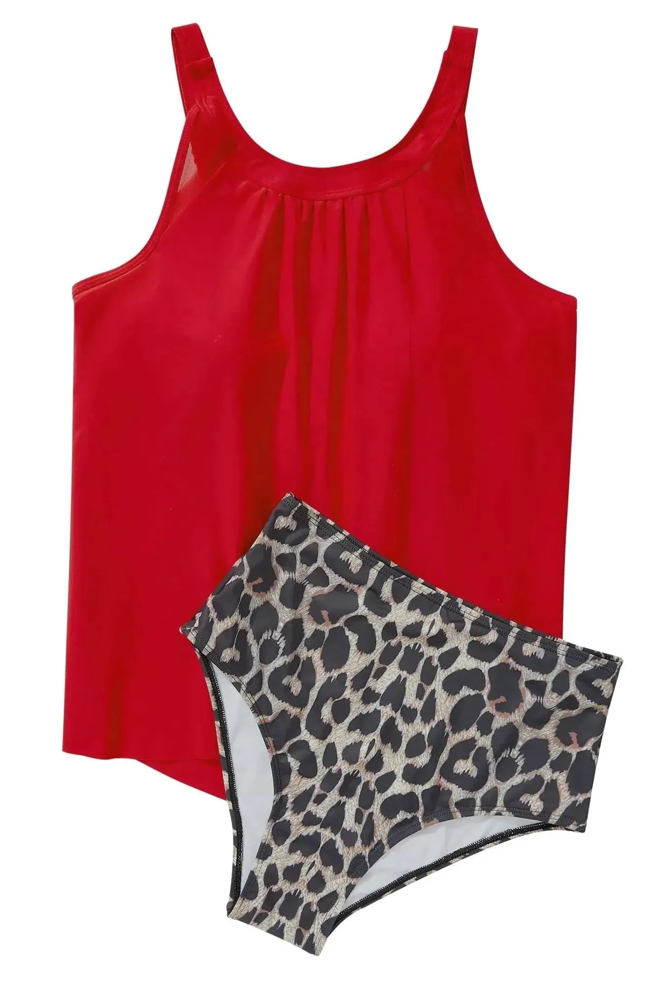 Ruffle Cover Tankini Swimsuit - Image 70