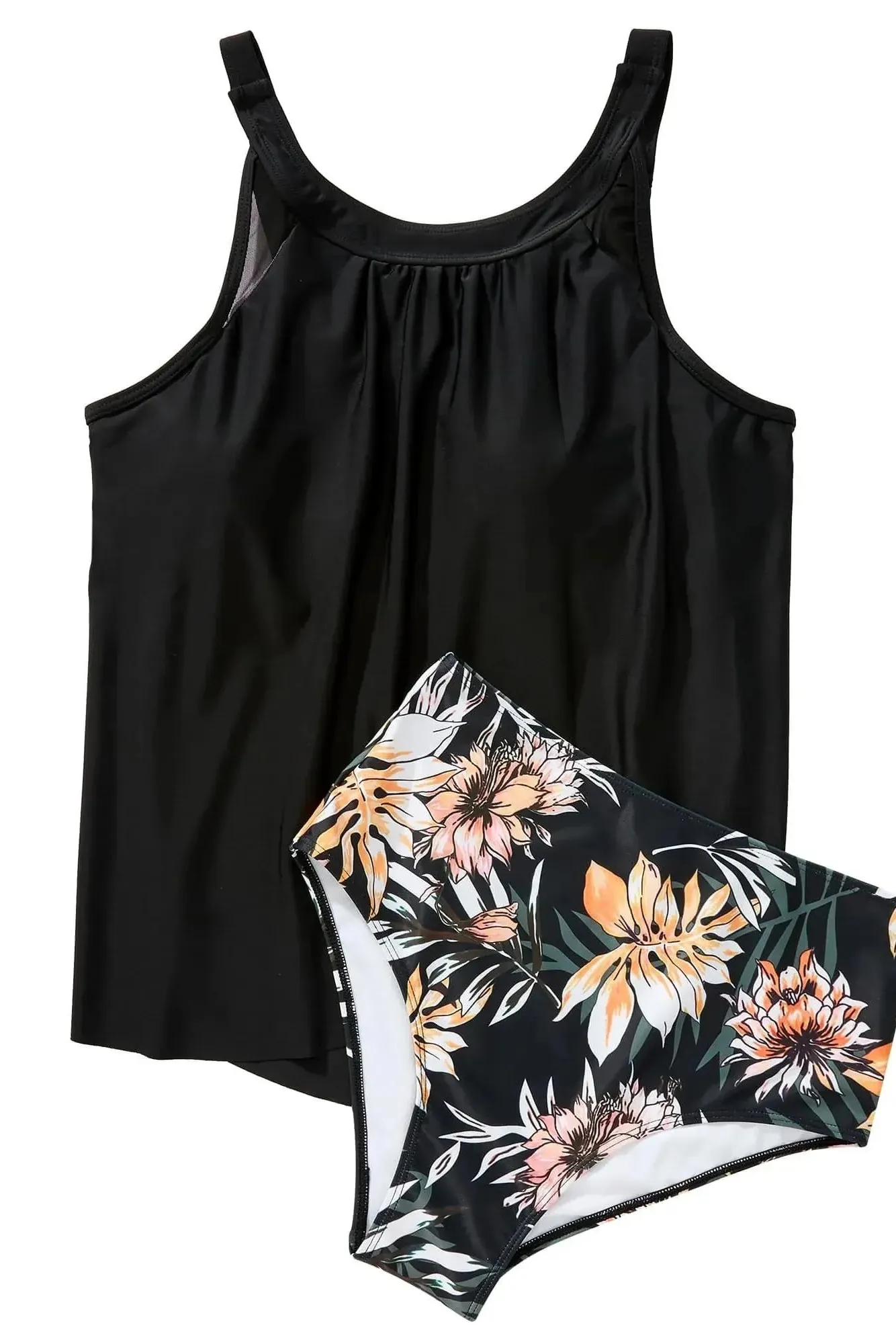 Ruffle Cover Tankini Swimsuit - Image 99