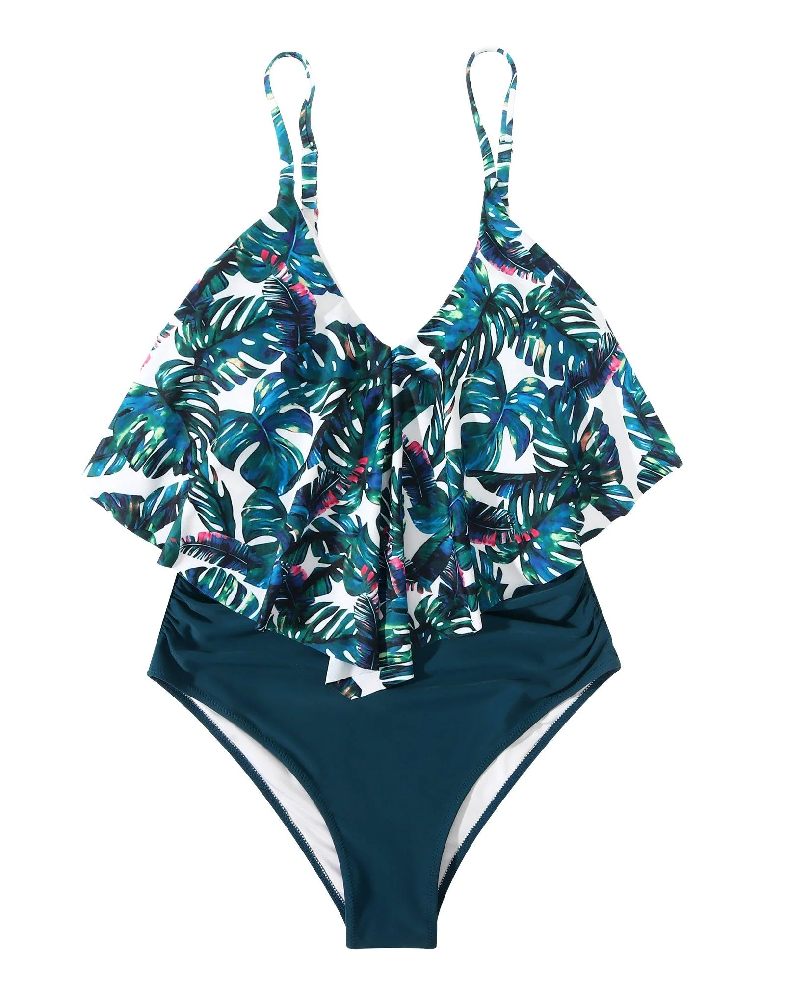 Ruffle One-Piece Ruched Swimsuits - Image 3