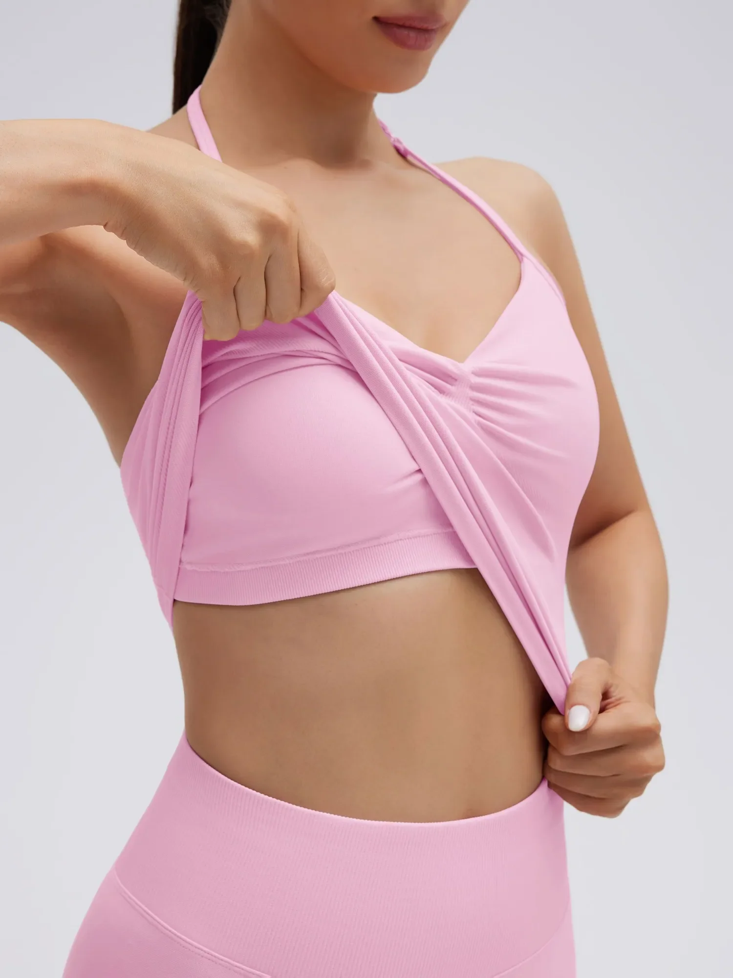 Strappy Halterneck V Neckline  Halter Top - Image 22