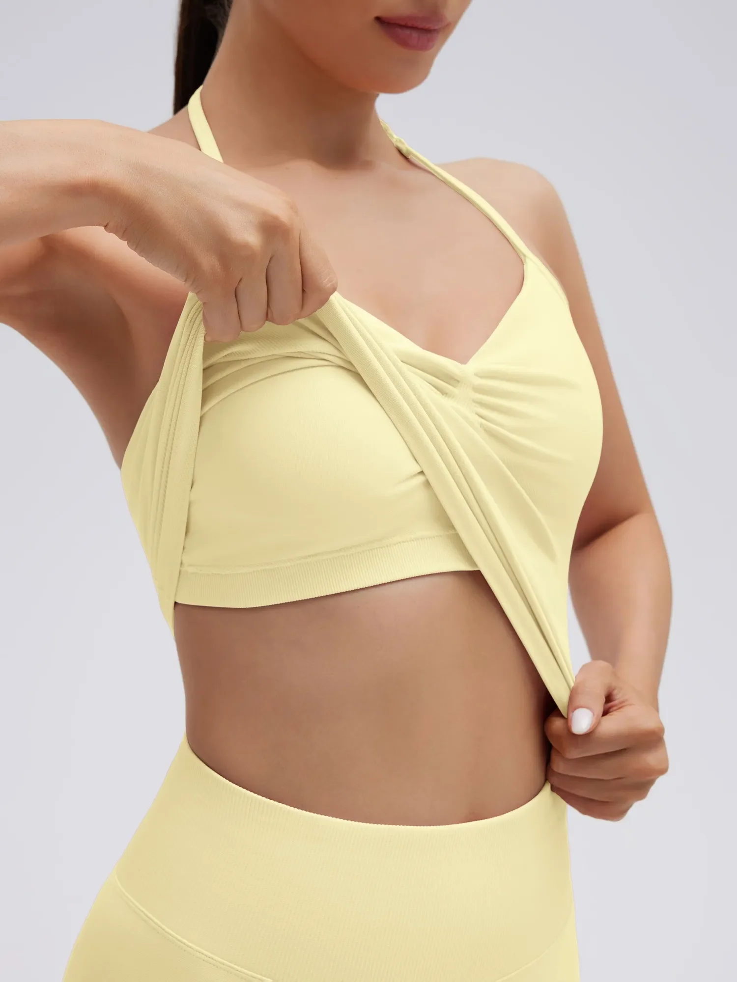 Strappy Halterneck V Neckline  Halter Top - Image 28