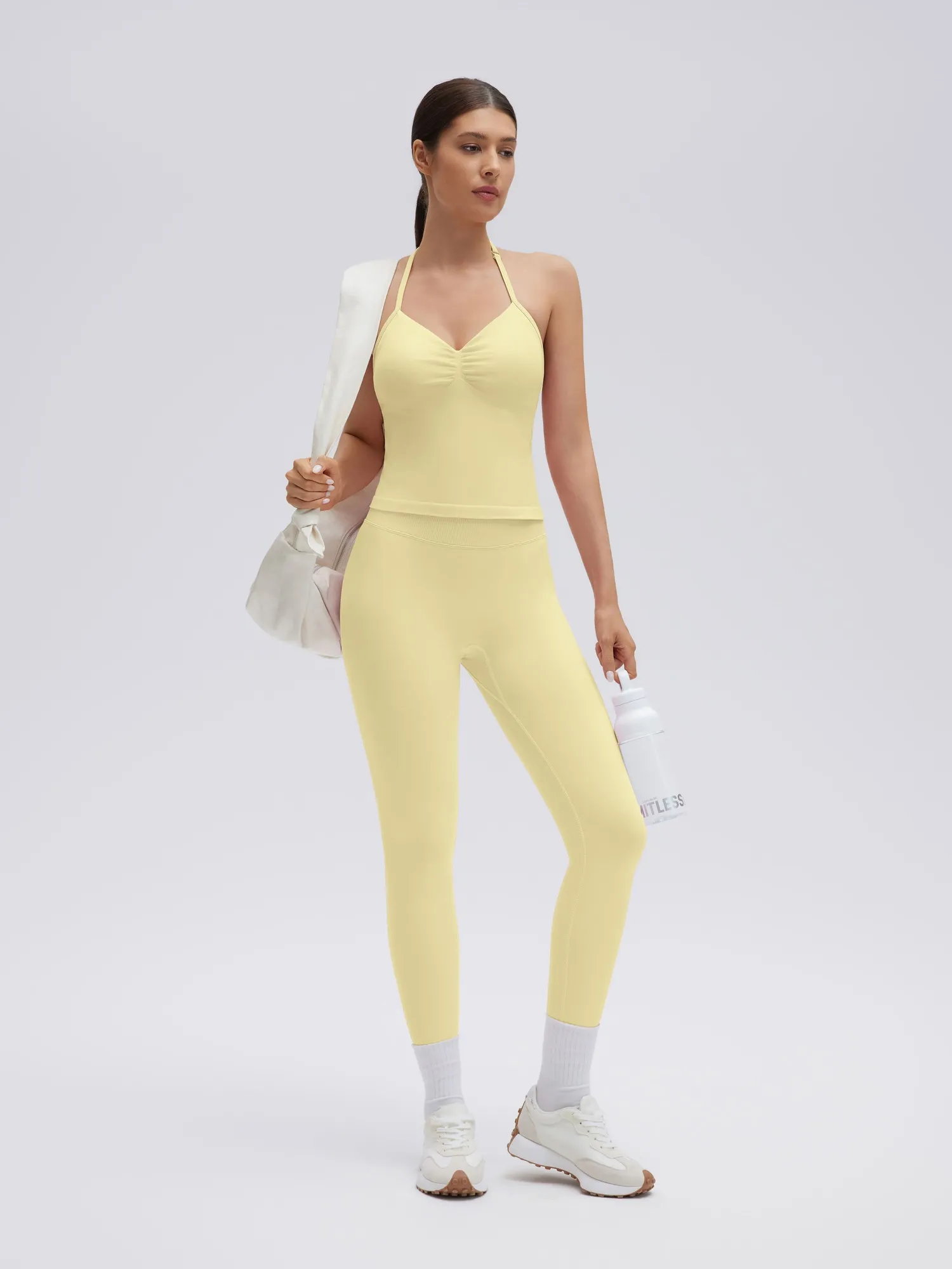 Strappy Halterneck V Neckline  Halter Top - Image 29