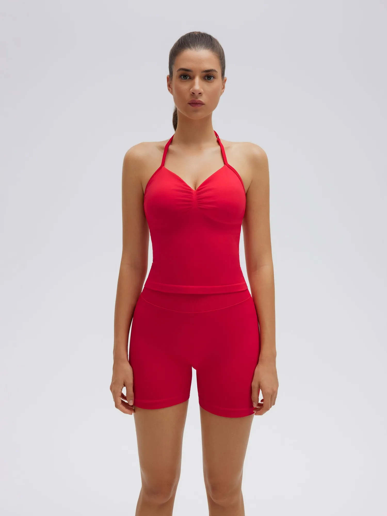 Strappy Halterneck V Neckline  Halter Top - Image 31