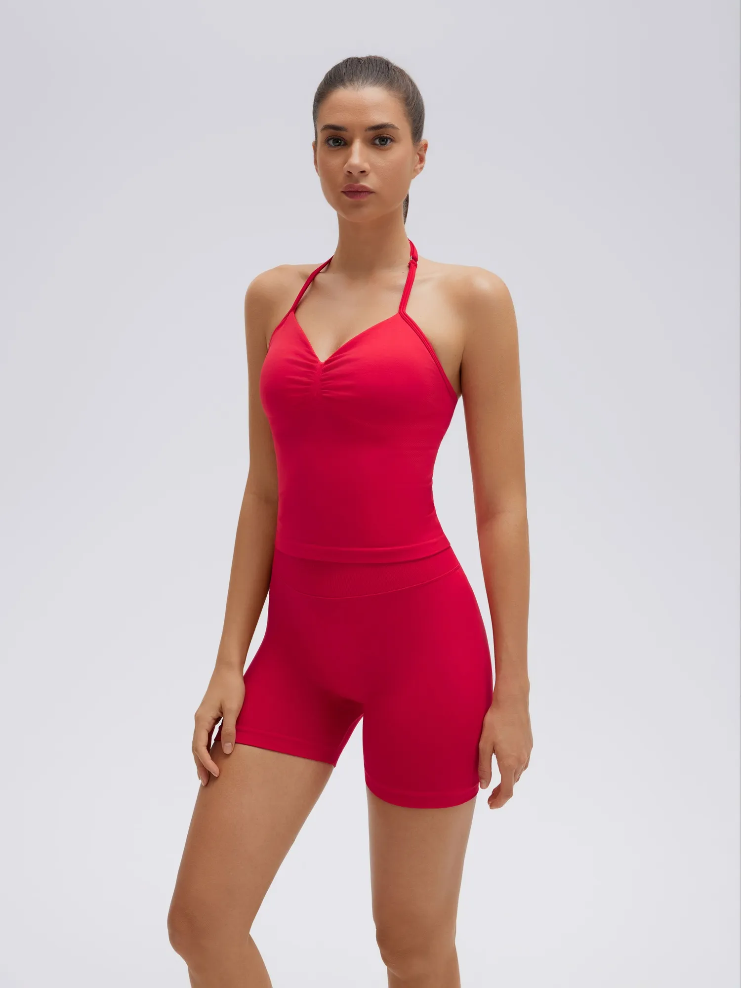 Strappy Halterneck V Neckline  Halter Top - Image 32