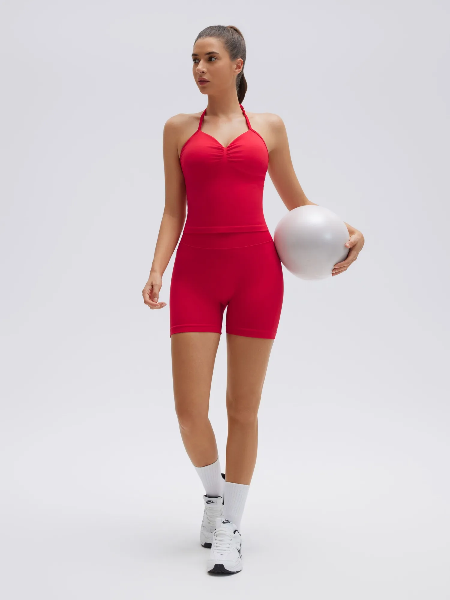 Strappy Halterneck V Neckline  Halter Top - Image 34