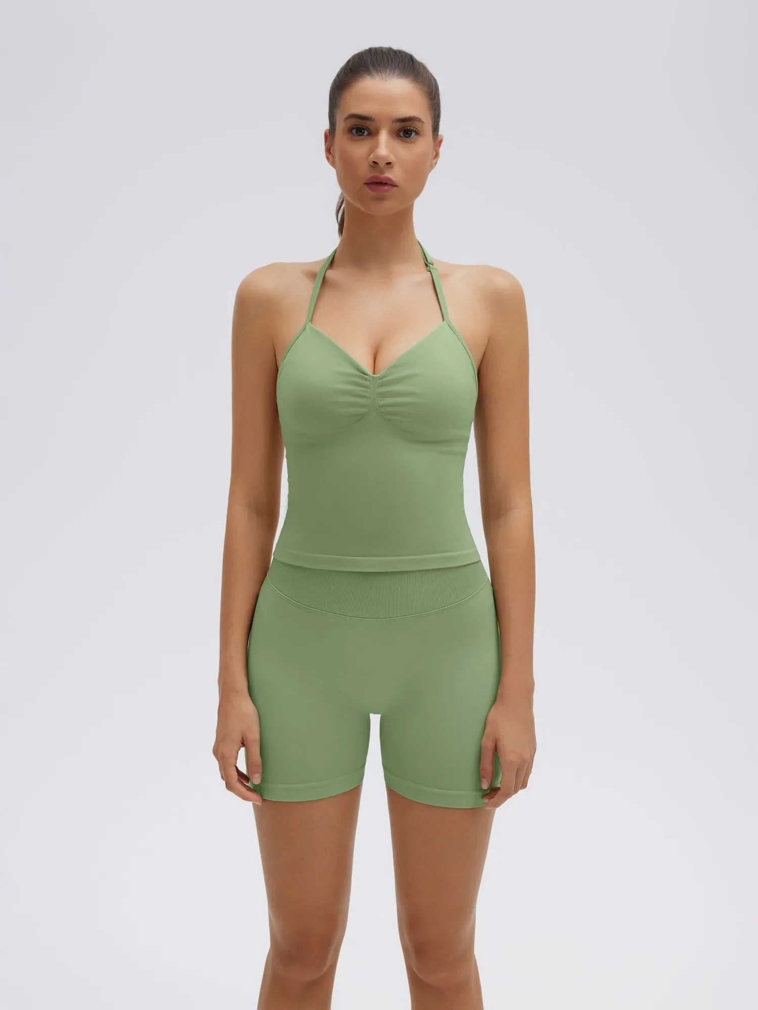 Strappy Halterneck V Neckline  Halter Top - Image 37