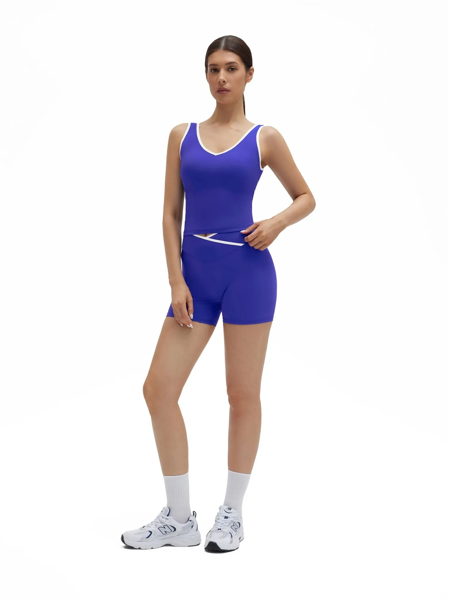 Built in Bra Yoga Tank Top 2 Piece Workout Sets - Image 20