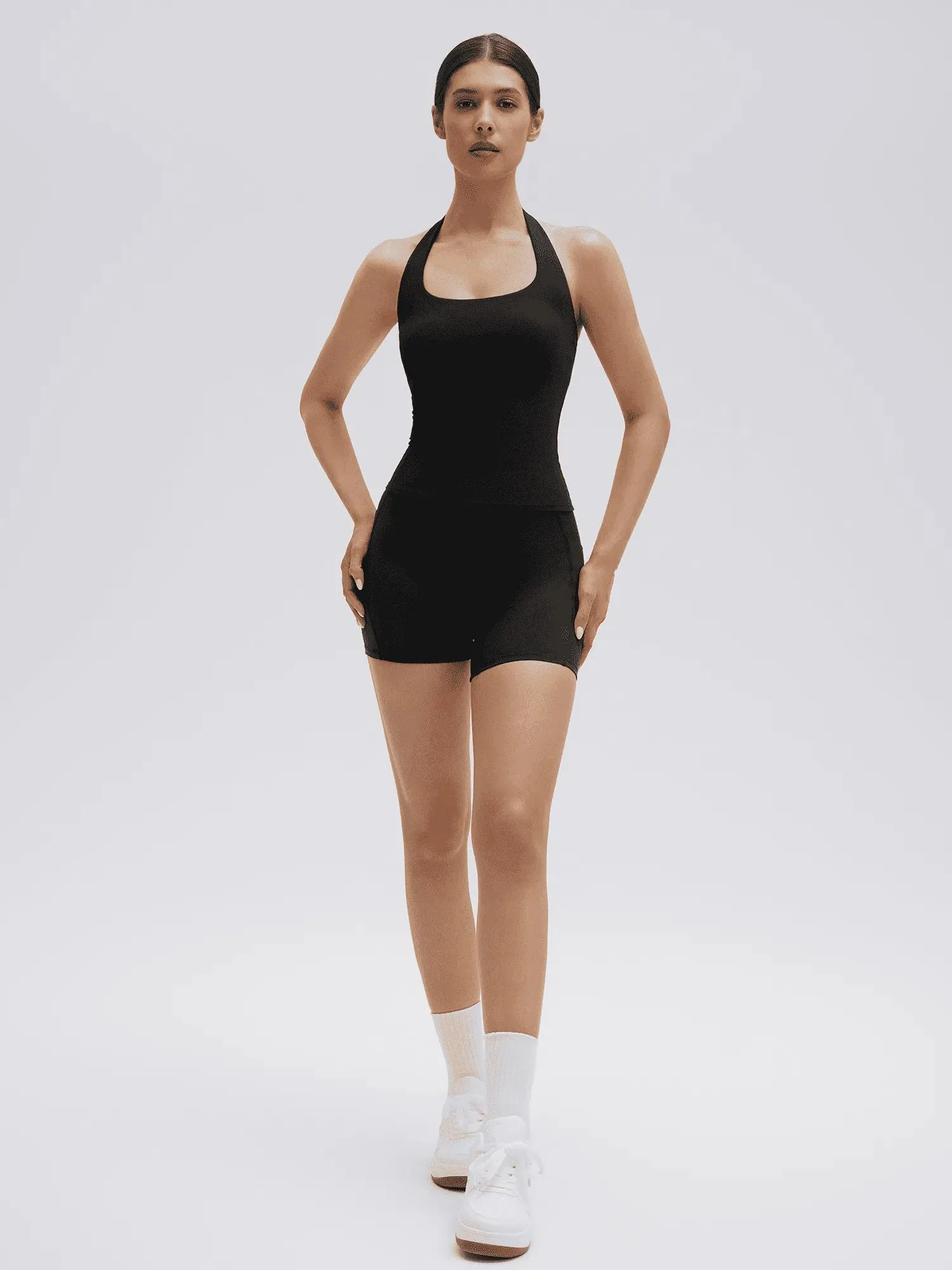 Halter Neck High Waisted 2 Piece Workout Sets - Image 13