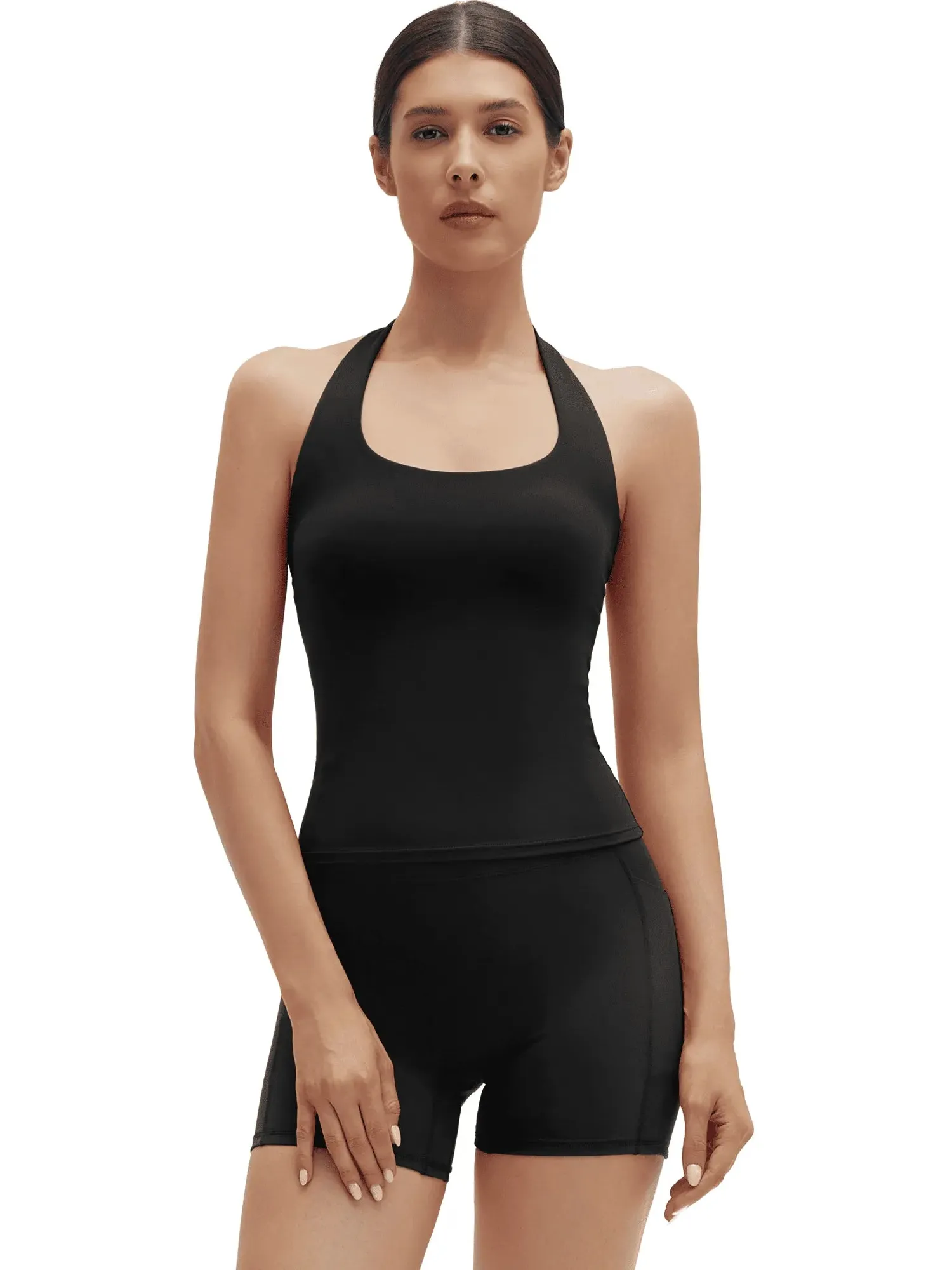 Halter Neck High Waisted 2 Piece Workout Sets - Image 18