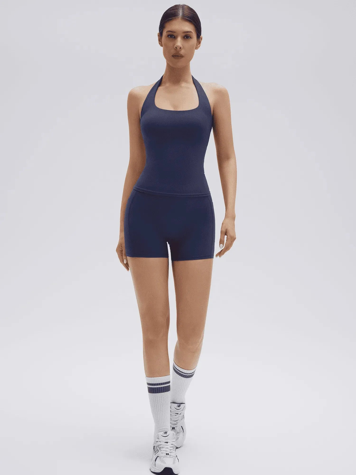 Halter Neck High Waisted 2 Piece Workout Sets - Image 25