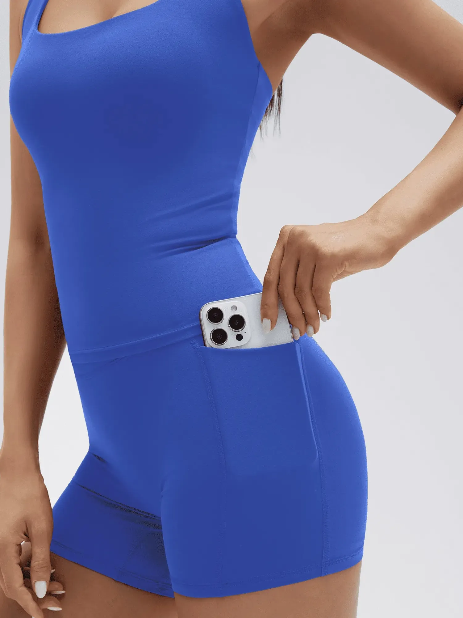 Halter Neck High Waisted 2 Piece Workout Sets - Image 3