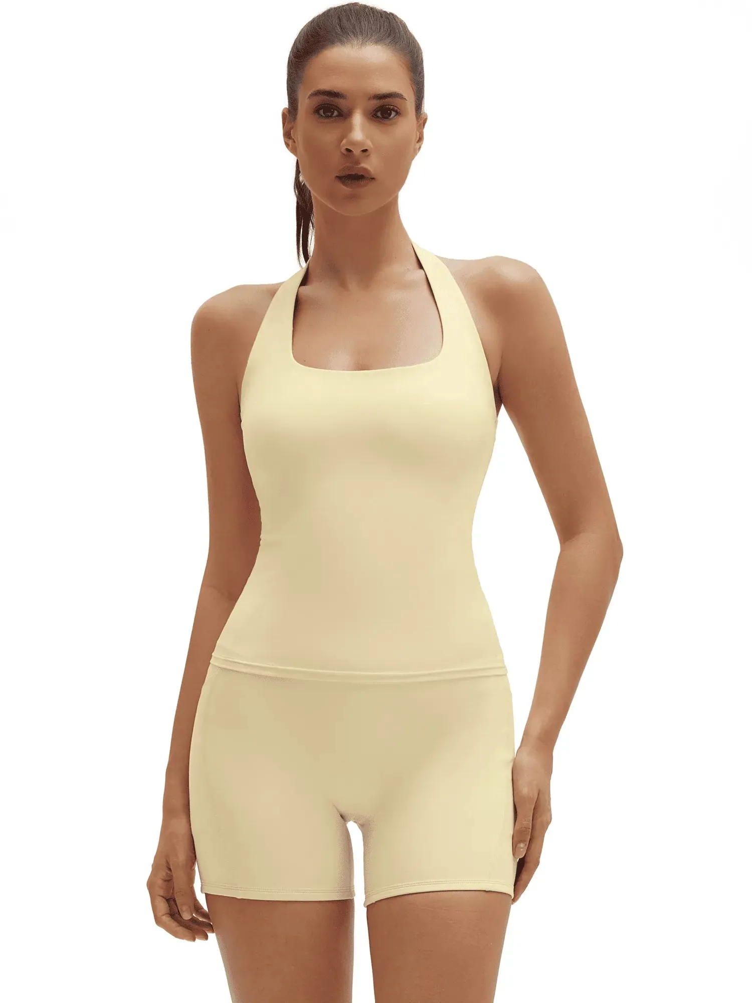 Halter Neck High Waisted 2 Piece Workout Sets - Image 42