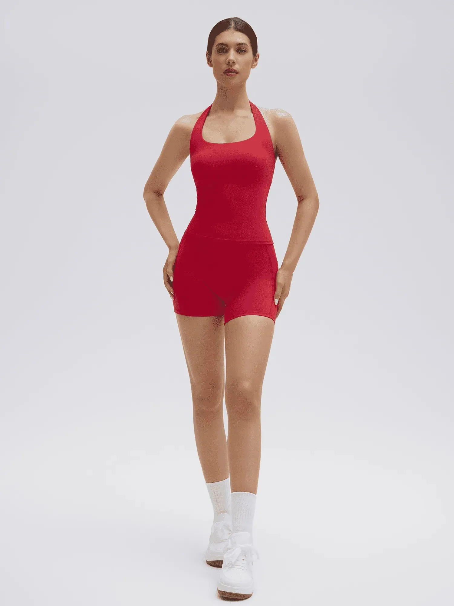 Halter Neck High Waisted 2 Piece Workout Sets - Image 7