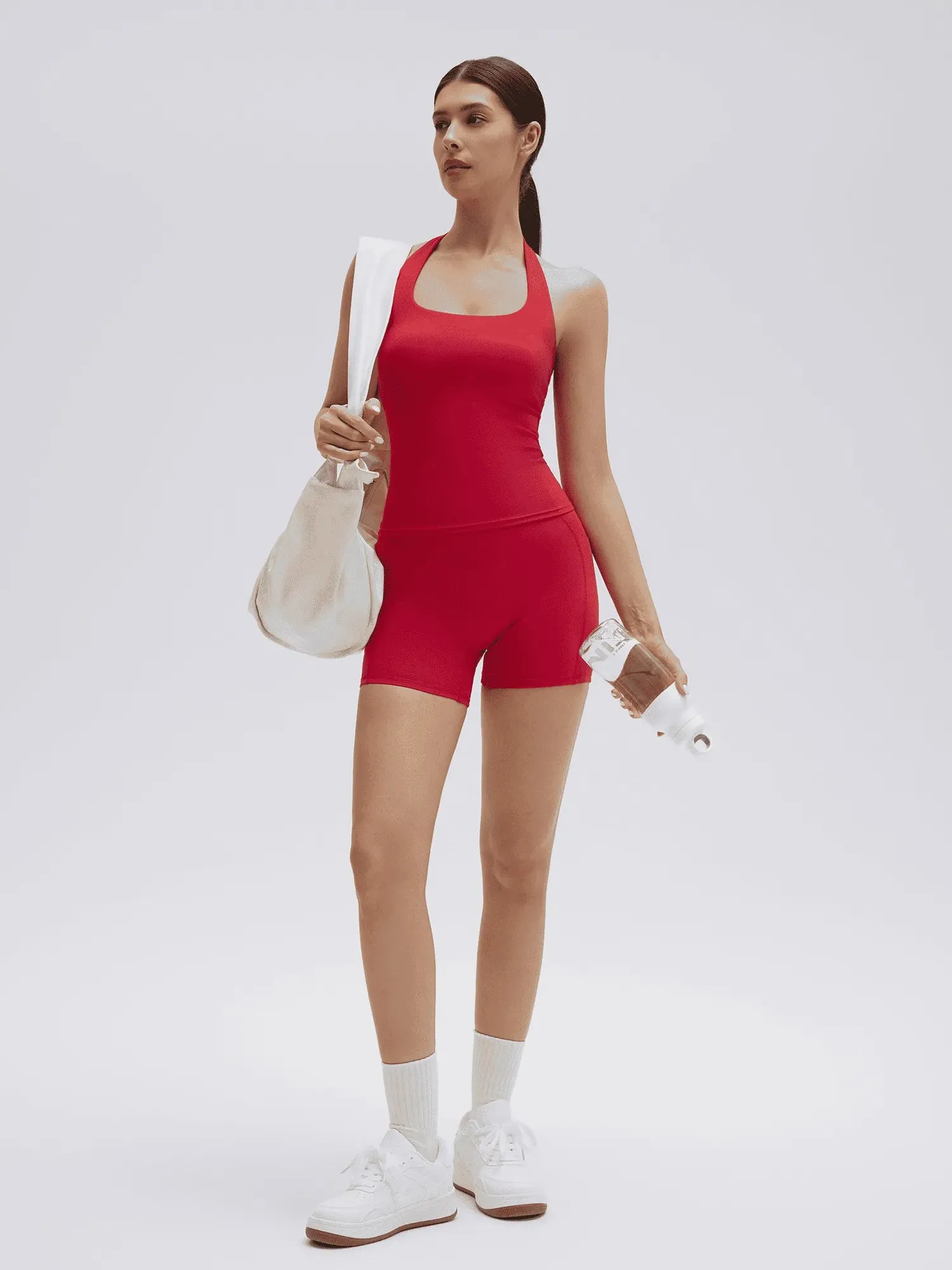 Halter Neck High Waisted 2 Piece Workout Sets - Image 9