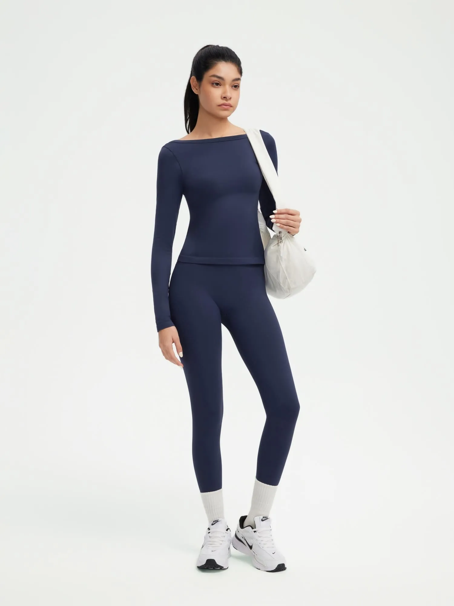 Scoop neck Seamless Leggings 2 Piece Workout Sets - Image 19