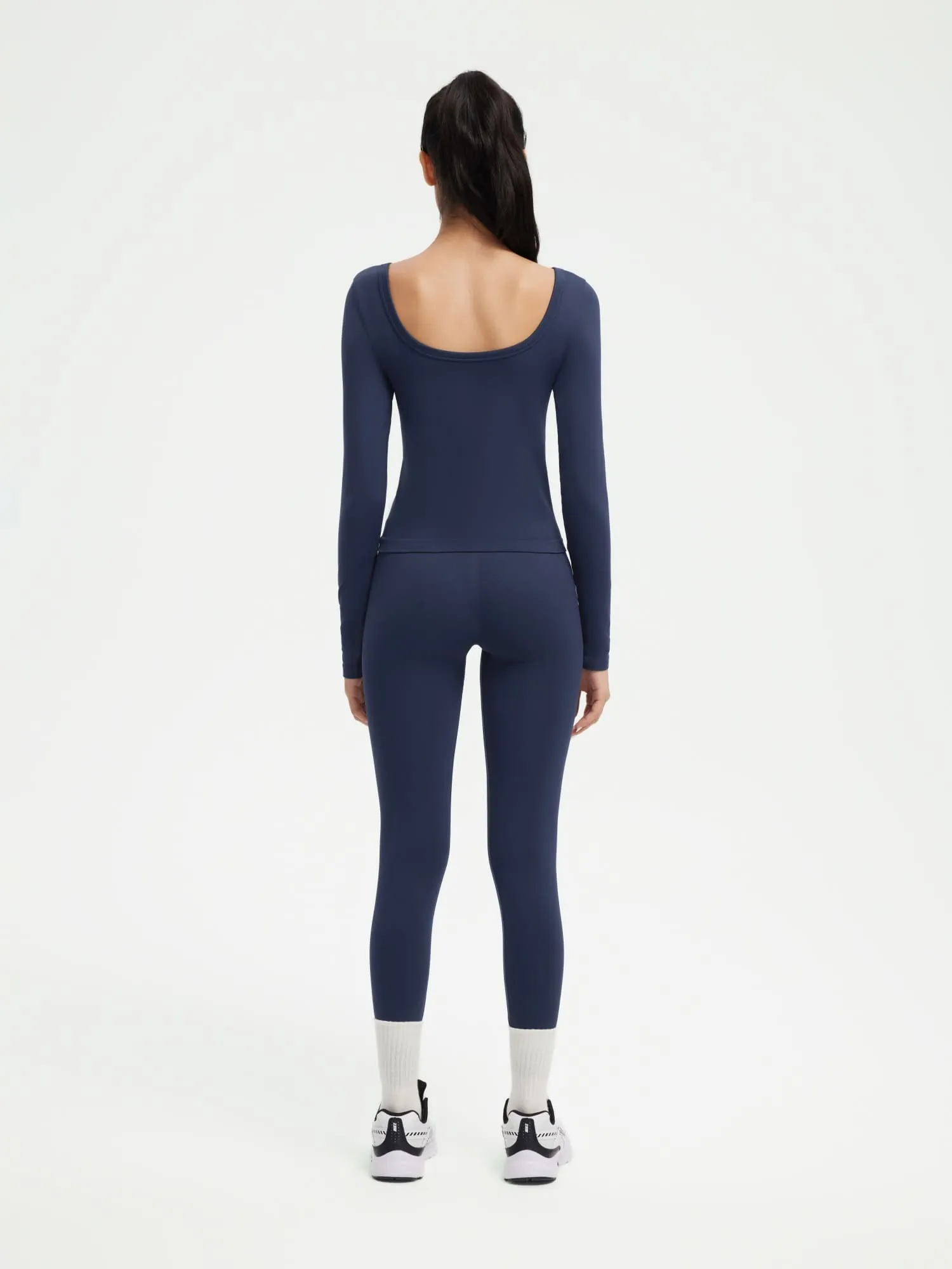 Scoop neck Seamless Leggings 2 Piece Workout Sets - Image 30