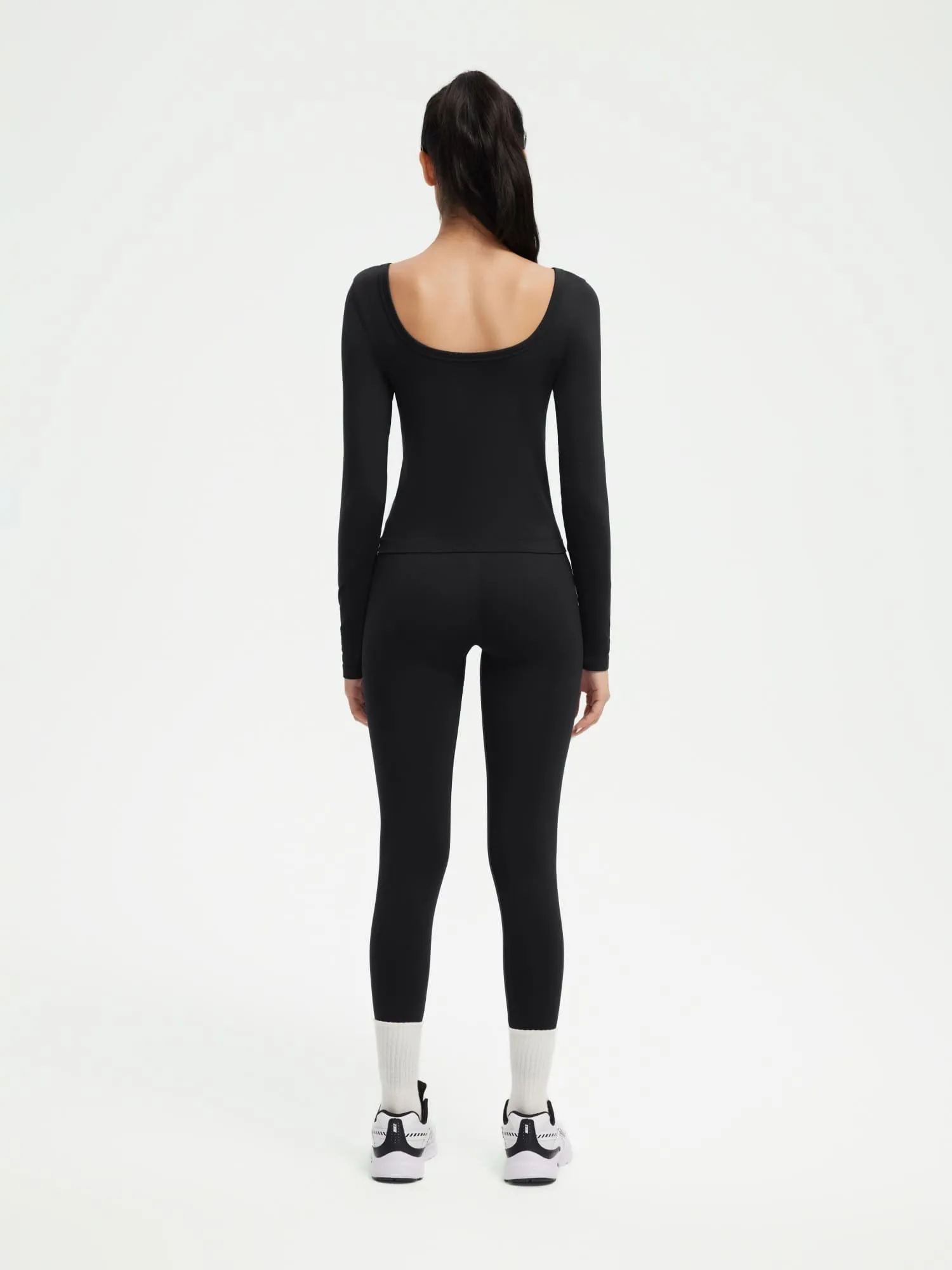 Scoop neck Seamless Leggings 2 Piece Workout Sets - Image 48