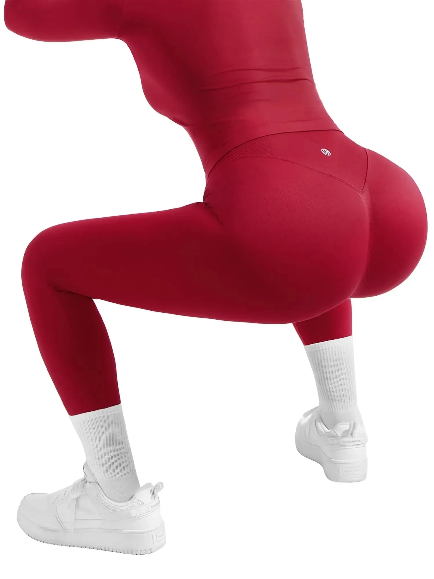 Scoop neck Seamless Leggings 2 Piece Workout Sets - Image 82